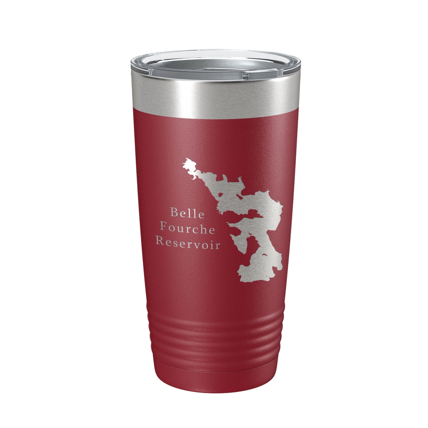 Belle Fourche Reservoir Tumbler Lake Map Travel Mug Insulated Laser Engraved Coffee Cup South Dakota 20 oz-18