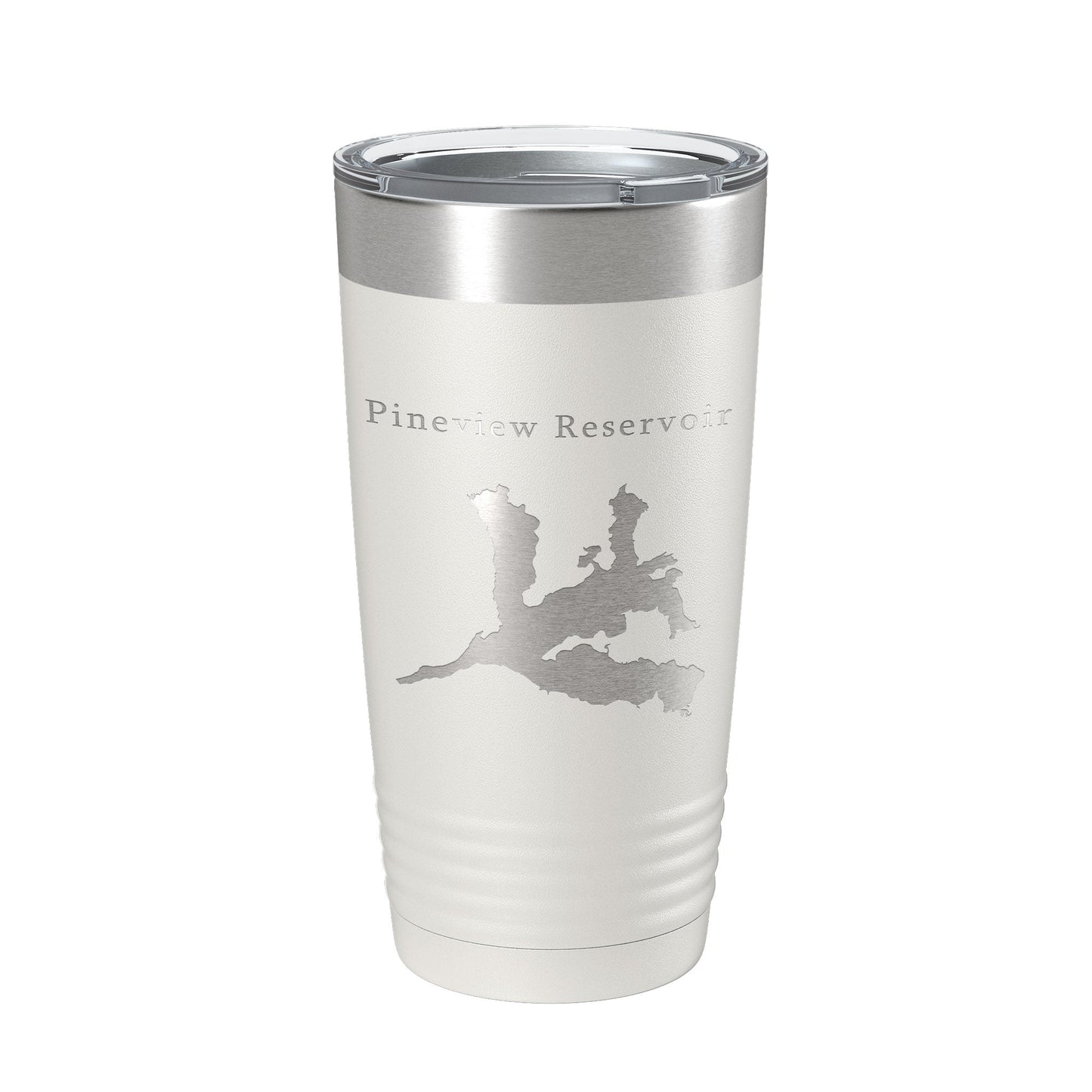 Pineview Reservoir Tumbler Lake Map Travel Mug Insulated Laser Engraved Coffee Cup Utah 20 oz-7