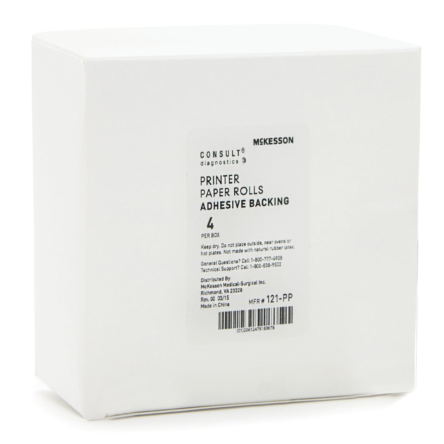 Printer Paper Rolls McKesson Consult™ McKesson 120 or McKesson Consult® U120 Ultra Urine Analyzer
