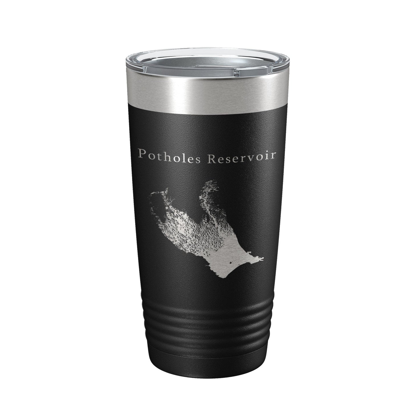 Potholes Reservoir Tumbler Lake Map Travel Mug Insulated Laser Engraved Coffee Cup Washington 20 oz-5