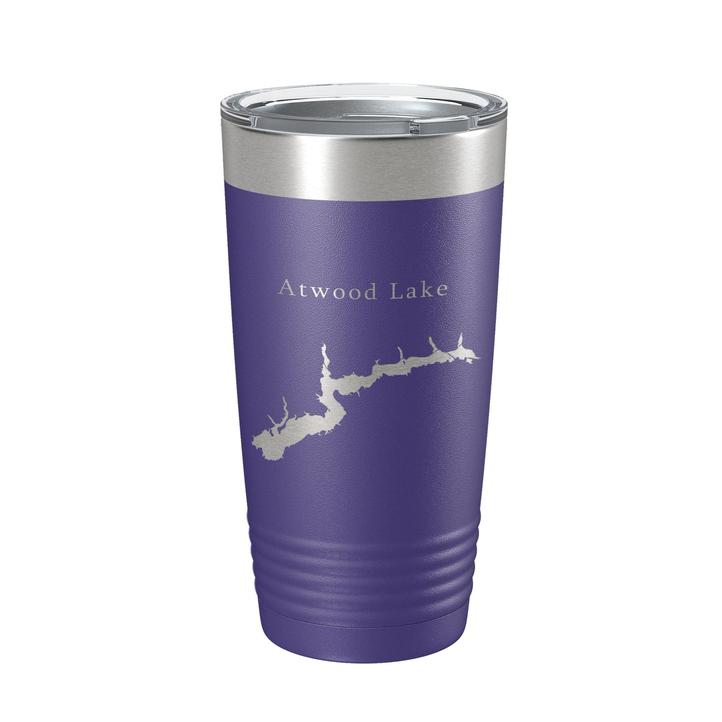 Atwood Lake Map Tumbler Travel Mug Insulated Laser Engraved Coffee Cup Ohio 20 oz-15