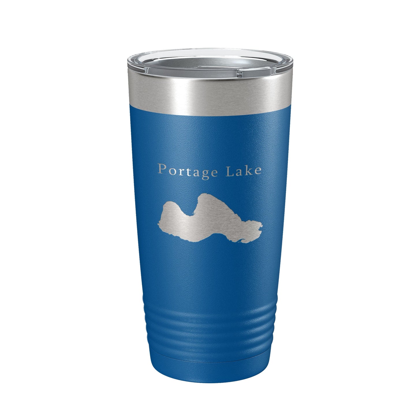 Portage Lake Map Tumbler Travel Mug Insulated Laser Engraved Coffee Cup Manistee County Michigan 20 oz-6