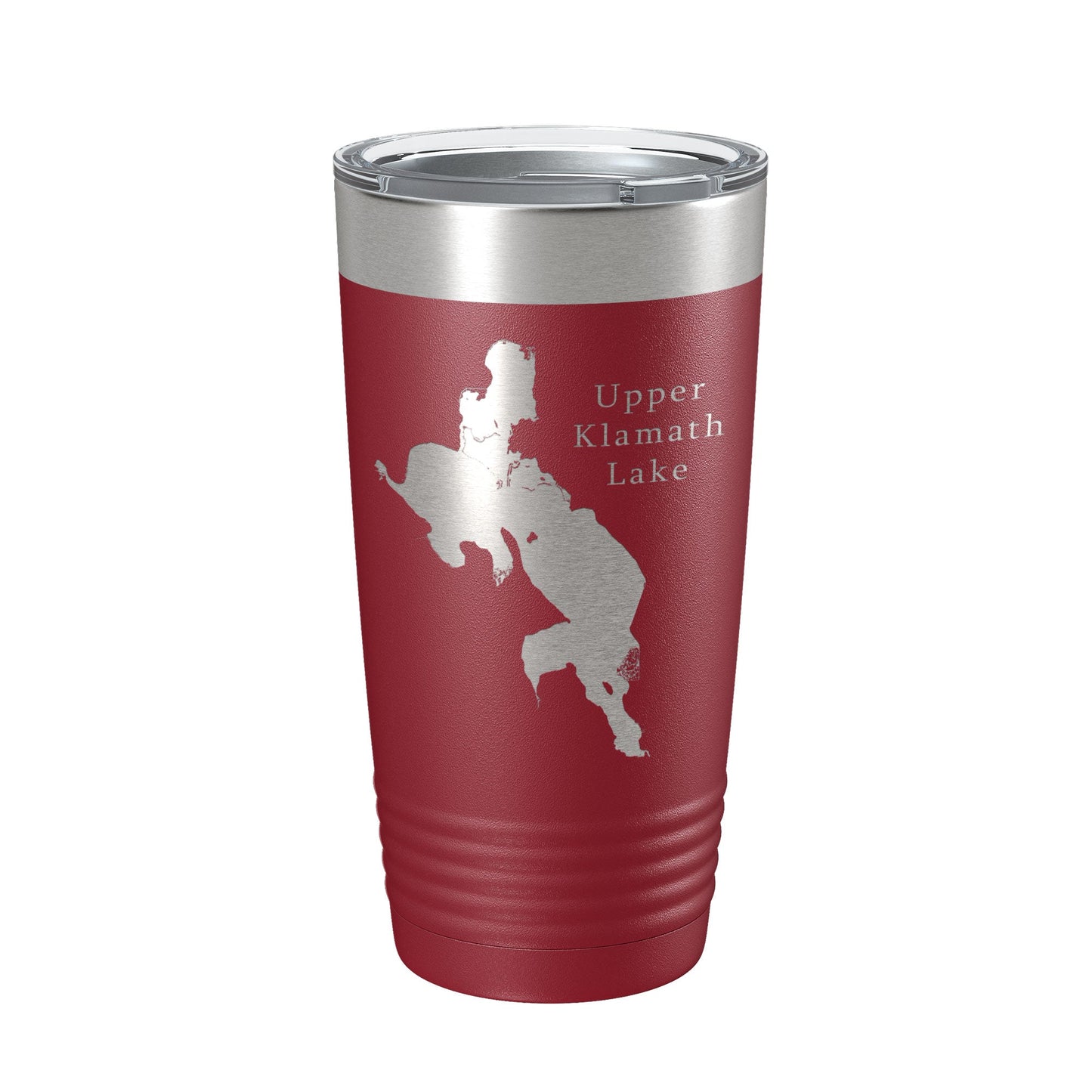 Upper Klamath Lake Map Tumbler Travel Mug Insulated Laser Engraved Coffee Cup Oregon 20 oz-18
