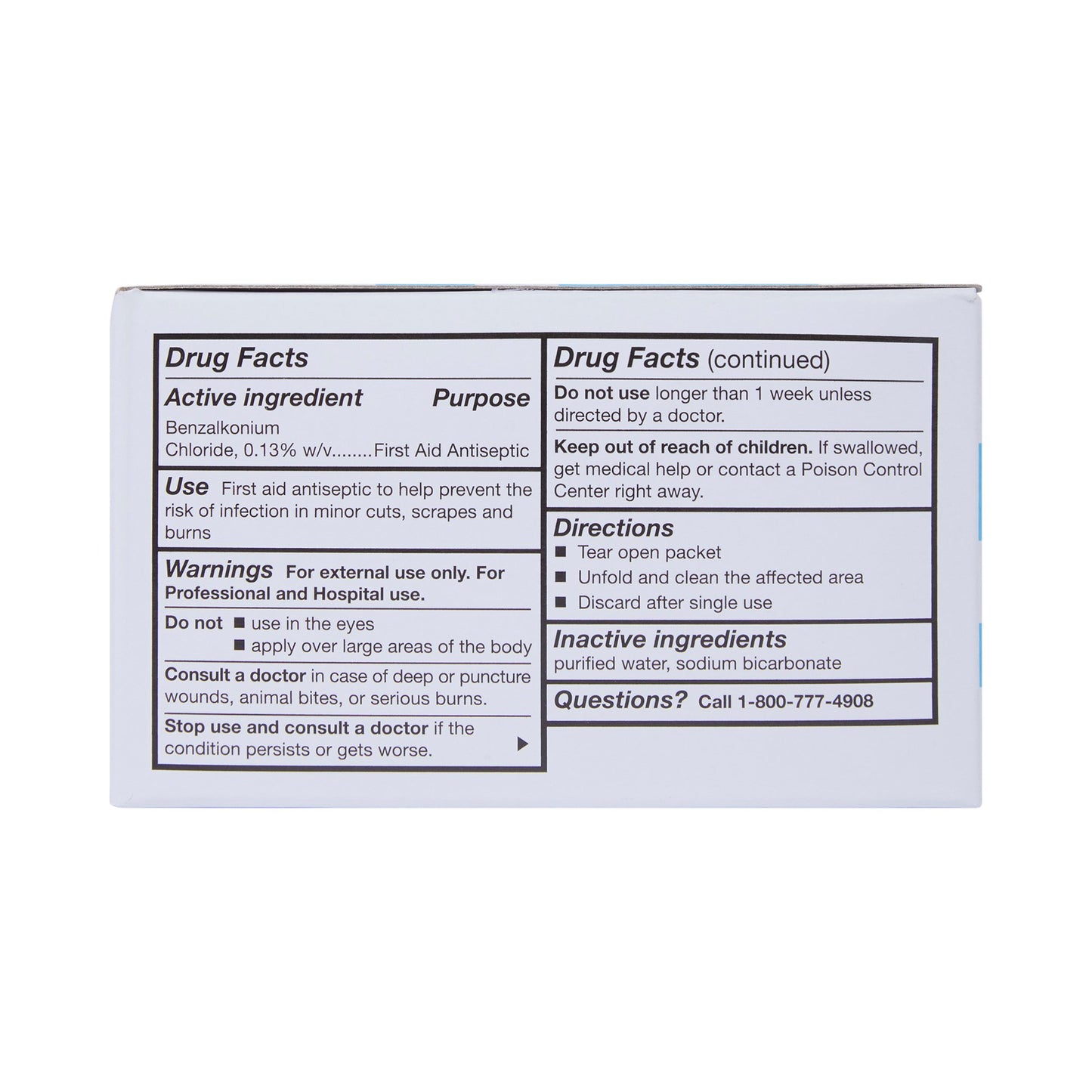 Antiseptic Skin Towelette McKesson Individual Packet Unscented 100 Count