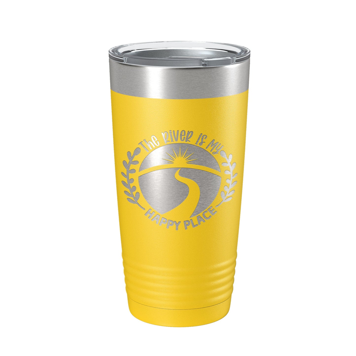 River Is My Happy Place Tumbler Travel Mug Insulated Laser Engraved Coffee Cup Birthday Float Trips Party Gift 20 oz-19