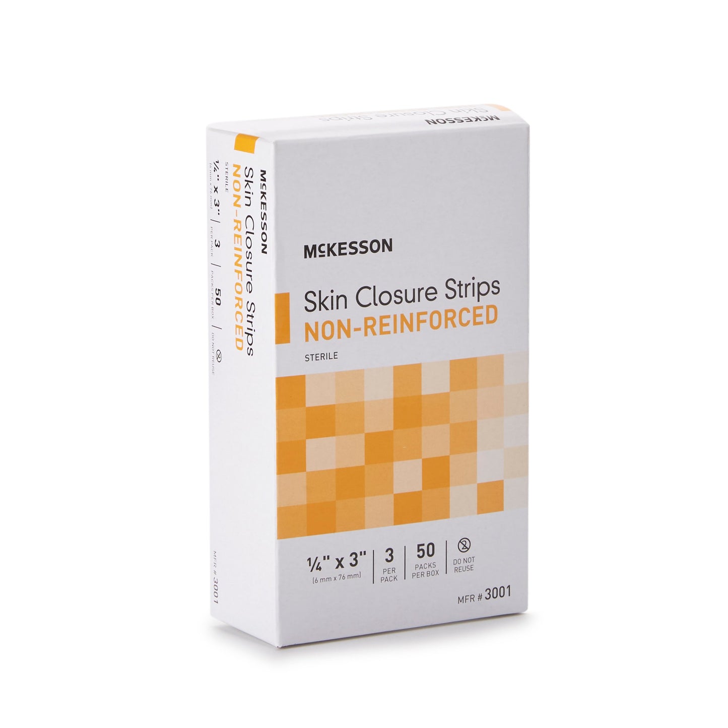 Skin Closure Strip McKesson 1/4 X 3 Inch Nonwoven Material Flexible Strip Tan