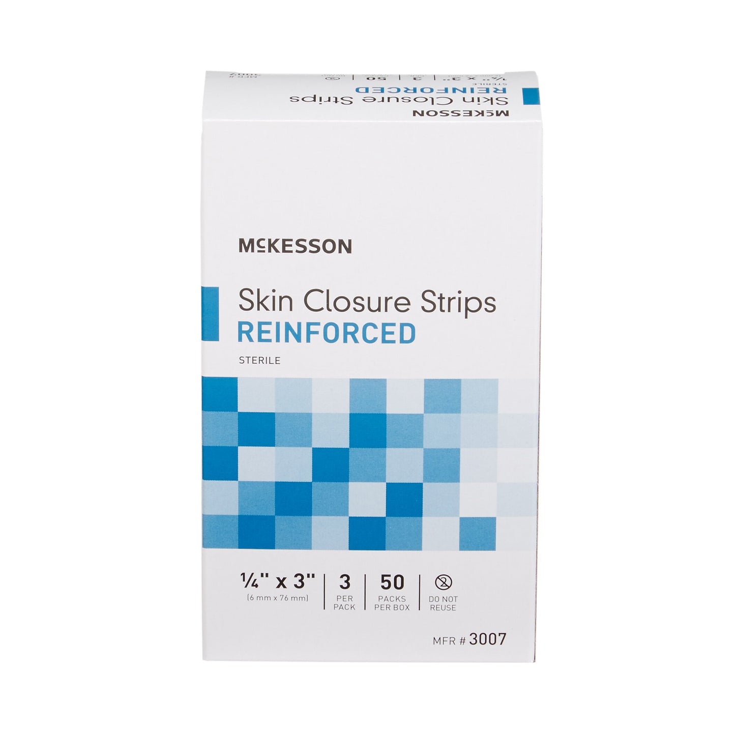 Skin Closure Strip McKesson 1/4 X 3 Inch Nonwoven Material Reinforced Strip White