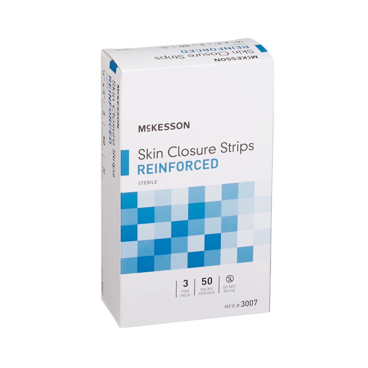 Skin Closure Strip McKesson 1/4 X 3 Inch Nonwoven Material Reinforced Strip White
