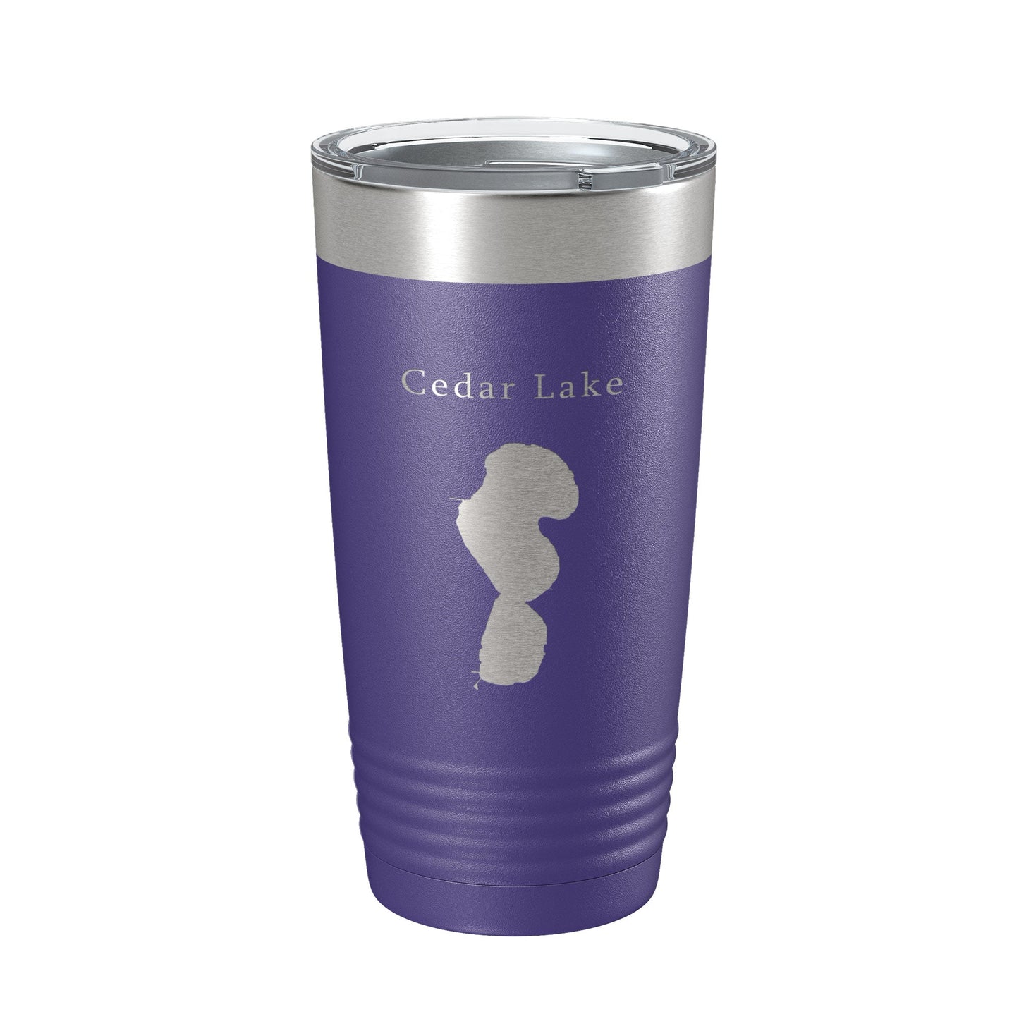 Cedar Lake Map Tumbler Travel Mug Insulated Laser Engraved Coffee Cup Indiana 20 oz-15