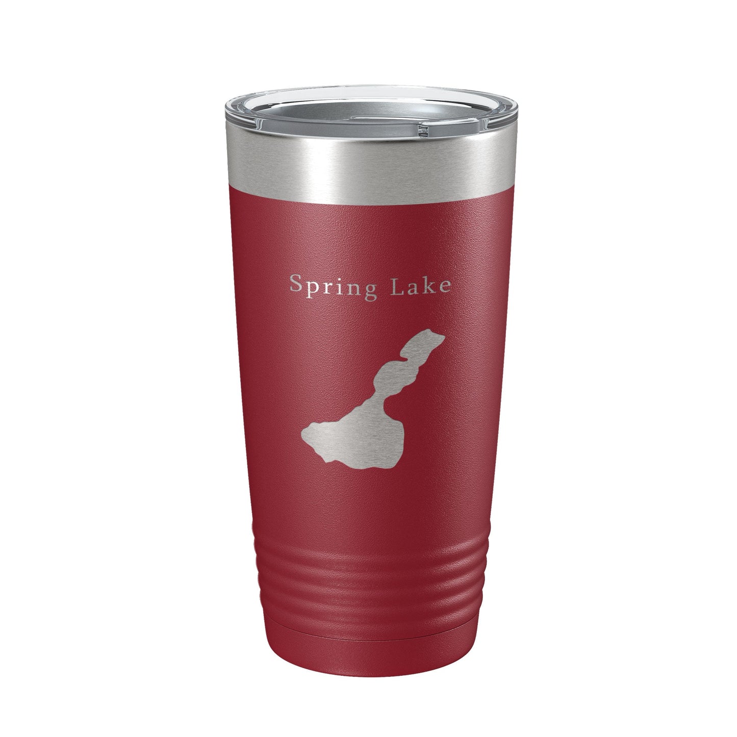 Spring Lake Map Tumbler Travel Mug Insulated Laser Engraved Coffee Cup Wisconsin Waukesha County Town of Mukwonago 20 oz-18