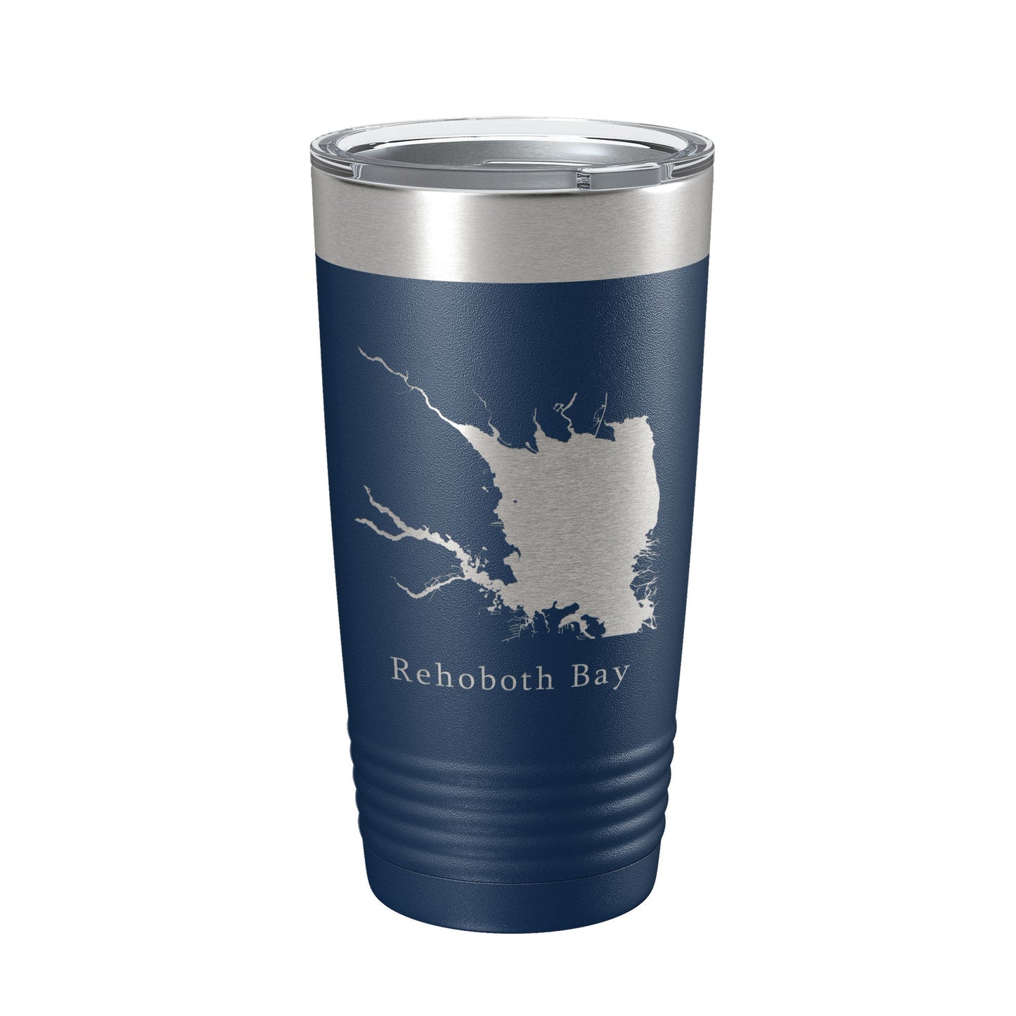 Rehoboth Bay Tumbler Lake Map Travel Mug Insulated Laser Engraved Coffee Cup Delaware 20 oz-8