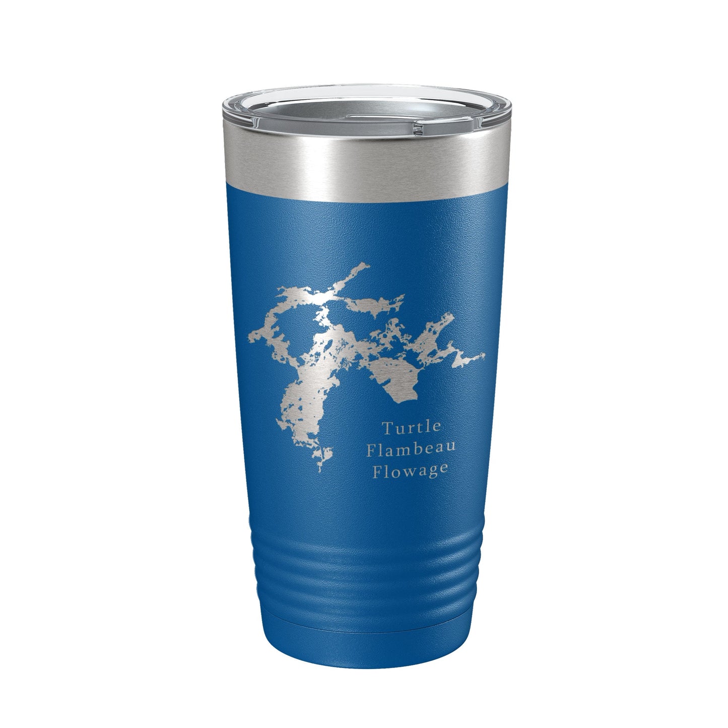 Turtle Flambeau Flowage Tumbler Lake Map Travel Mug Insulated Laser Engraved Coffee Cup Wisconsin 20 oz-6