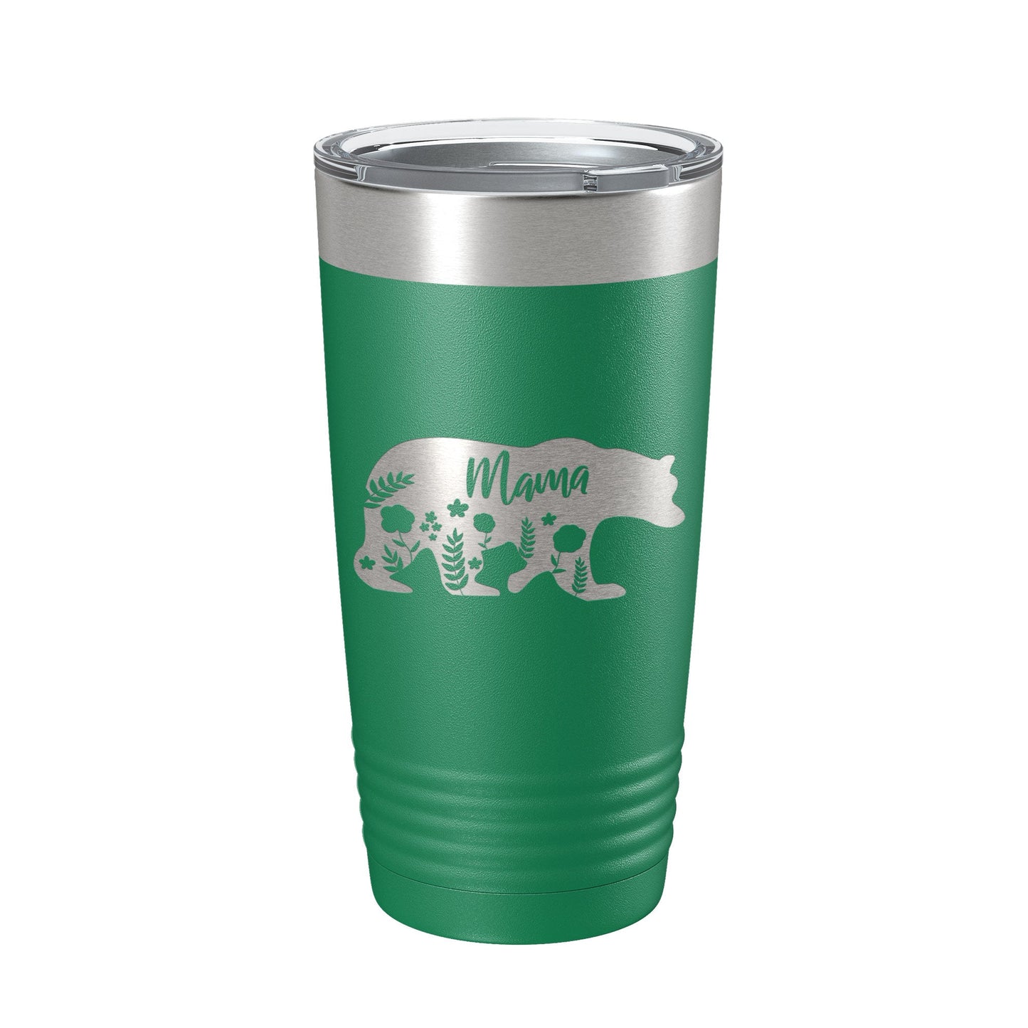 Mama Bear Tumbler Travel Mug Insulated Laser Engraved Coffee Cup Momma Mama Gift Mother's Day Floral 20 oz-9
