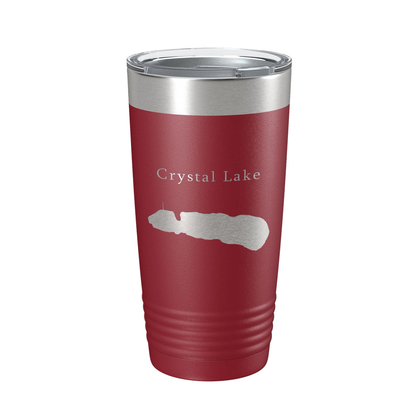 Crystal Lake Map Tumbler Travel Mug Insulated Laser Engraved Coffee Cup Illinois 20 oz-18