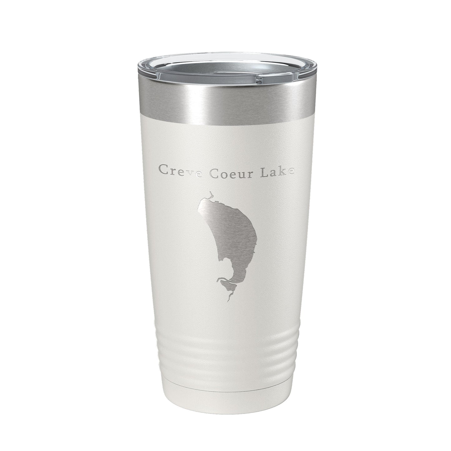 Creve Coeur Lake Map Tumbler Travel Mug Insulated Laser Engraved Coffee Cup St. Louis, Missouri 20 oz-1