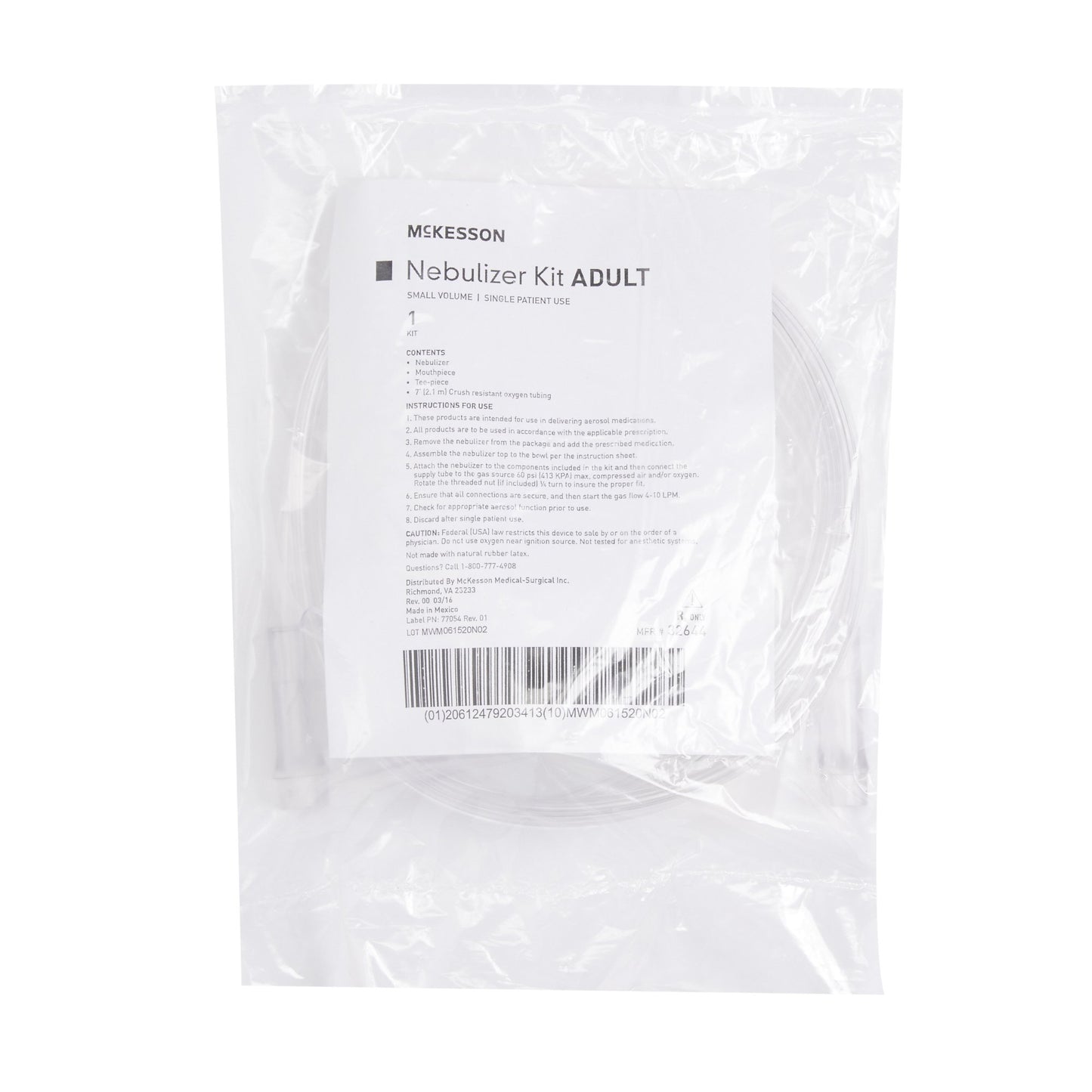 McKesson Handheld Nebulizer Kit Small Volume Medication Cup Adult / Pediatric Mouthpiece Delivery