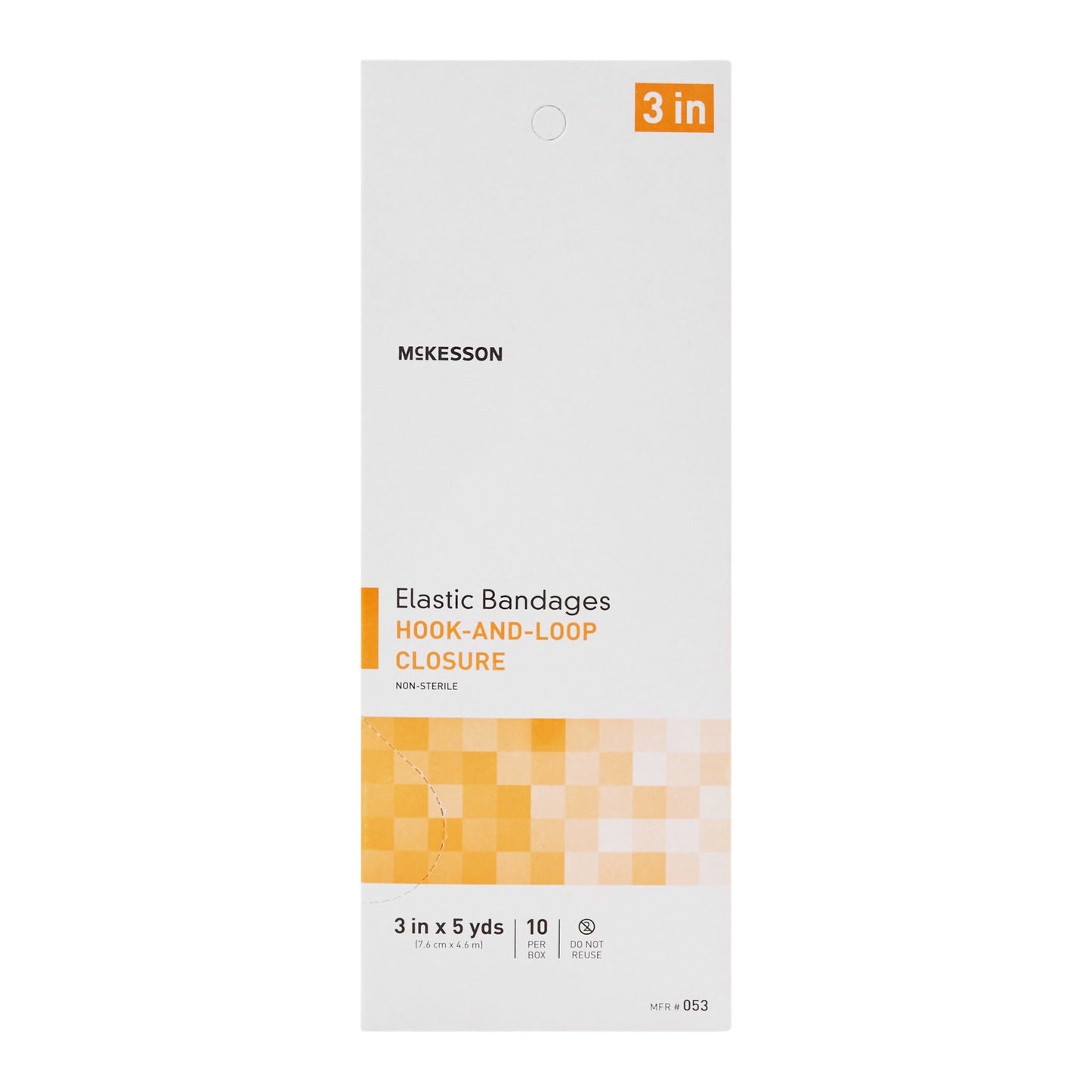 Elastic Bandage McKesson 3 Inch X 5 Yard Single Hook and Loop Closure Tan NonSterile Standard Compression