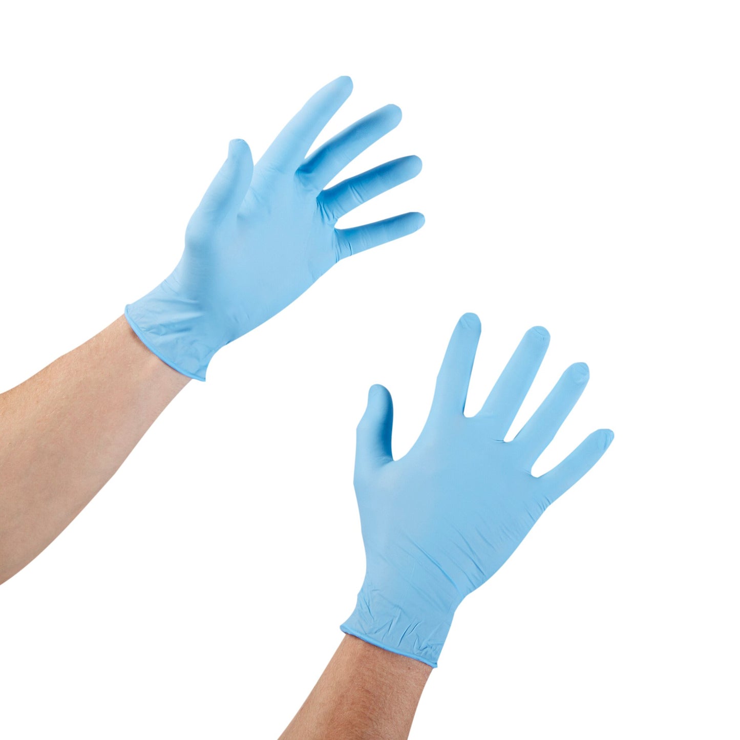 Exam Glove McKesson Confiderm® 4.5C Large NonSterile Nitrile Standard Cuff Length Textured Fingertips Blue Chemo Tested