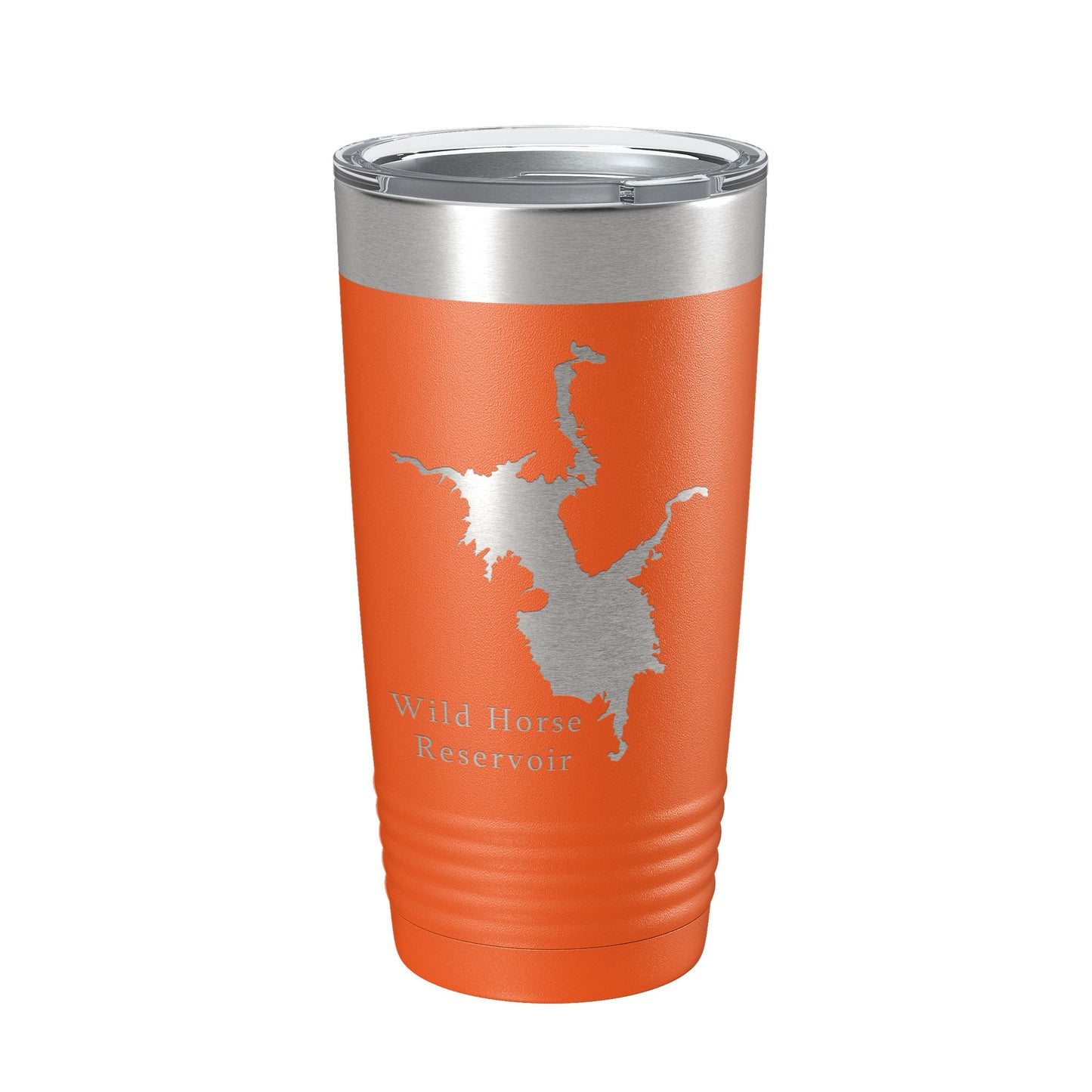 Wild Horse Reservoir Tumbler Lake Map Travel Mug Insulated Laser Engraved Coffee Cup Nevada 20 oz-17