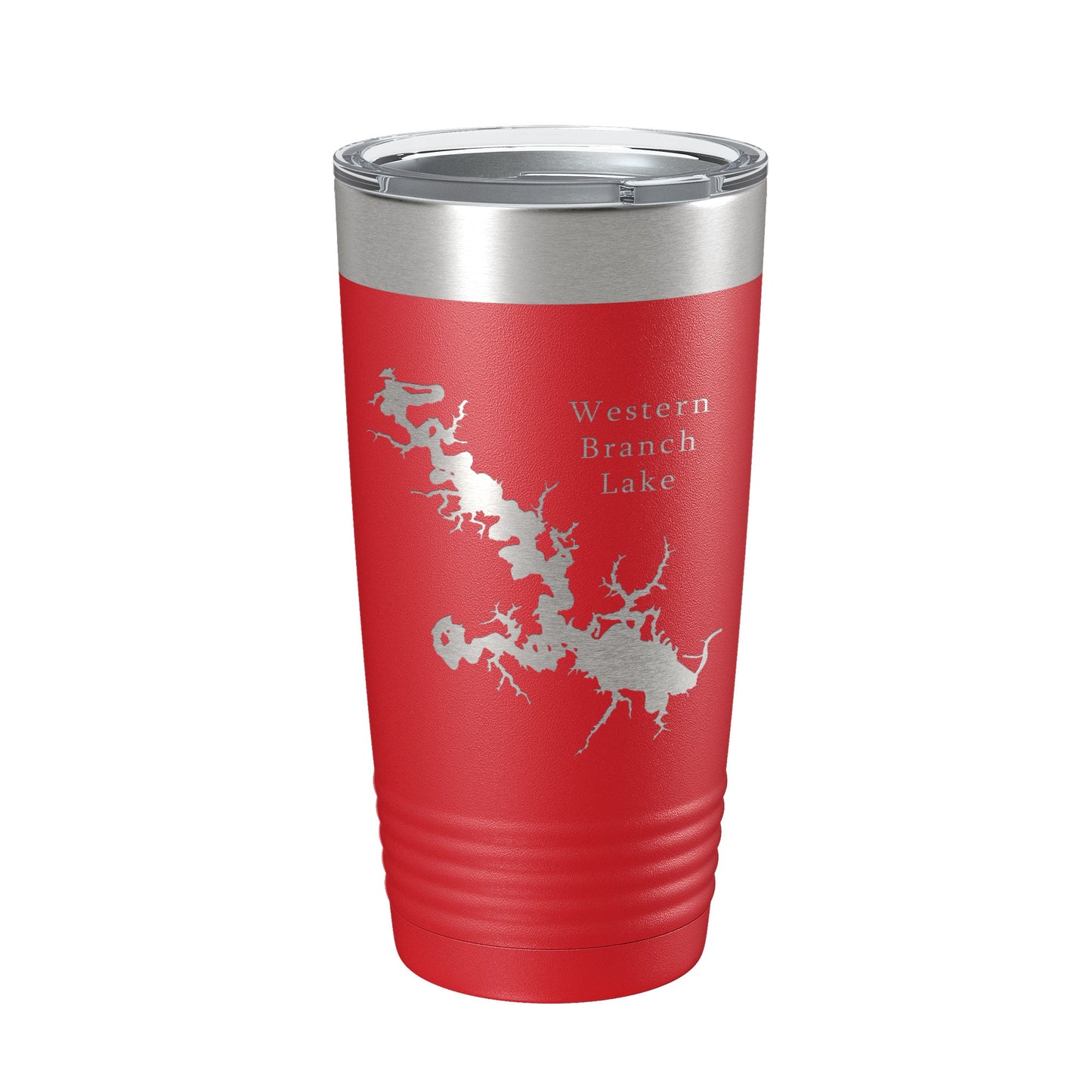 Western Branch Lake Reservoir Map Tumbler Travel Mug Insulated Laser Engraved Coffee Cup Suffolk Virginia 20 oz-10