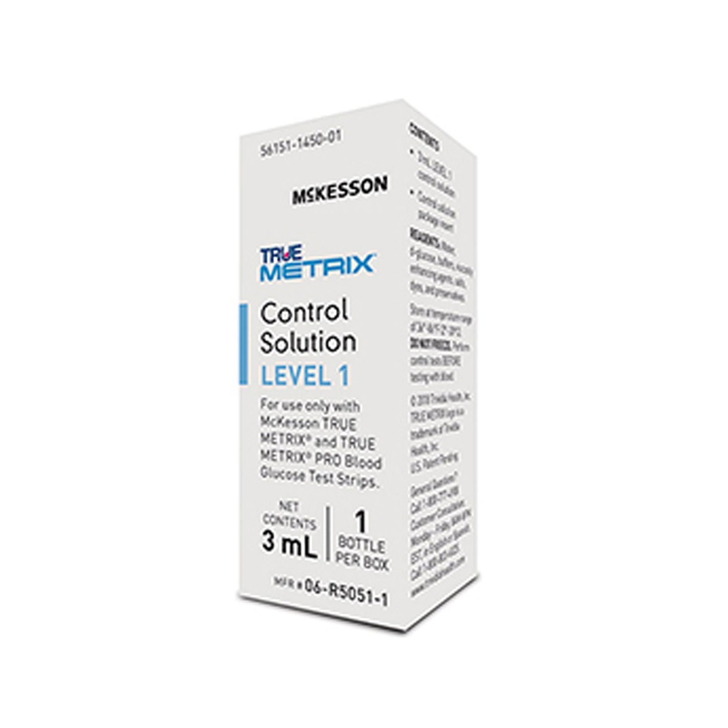 Blood Glucose Control Solution McKesson TRUE METRIX® 3 mL Level 1
