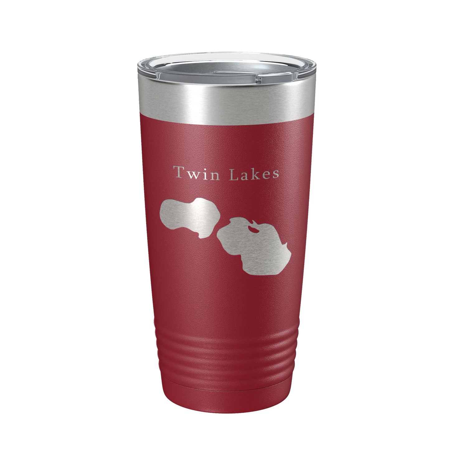 Twin Lakes Map Tumbler Travel Mug Insulated Laser Engraved Coffee Cup Muskegon County Michigan 20 oz-18