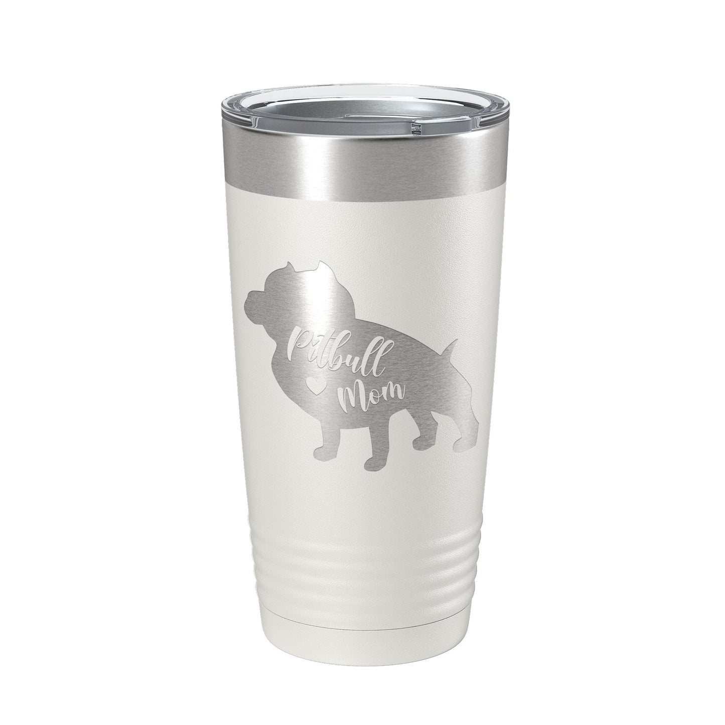 Pitbull Mom Tumbler Dog Travel Mug Gift Insulated Laser Engraved Coffee Cup Pit Bull 20 oz-7