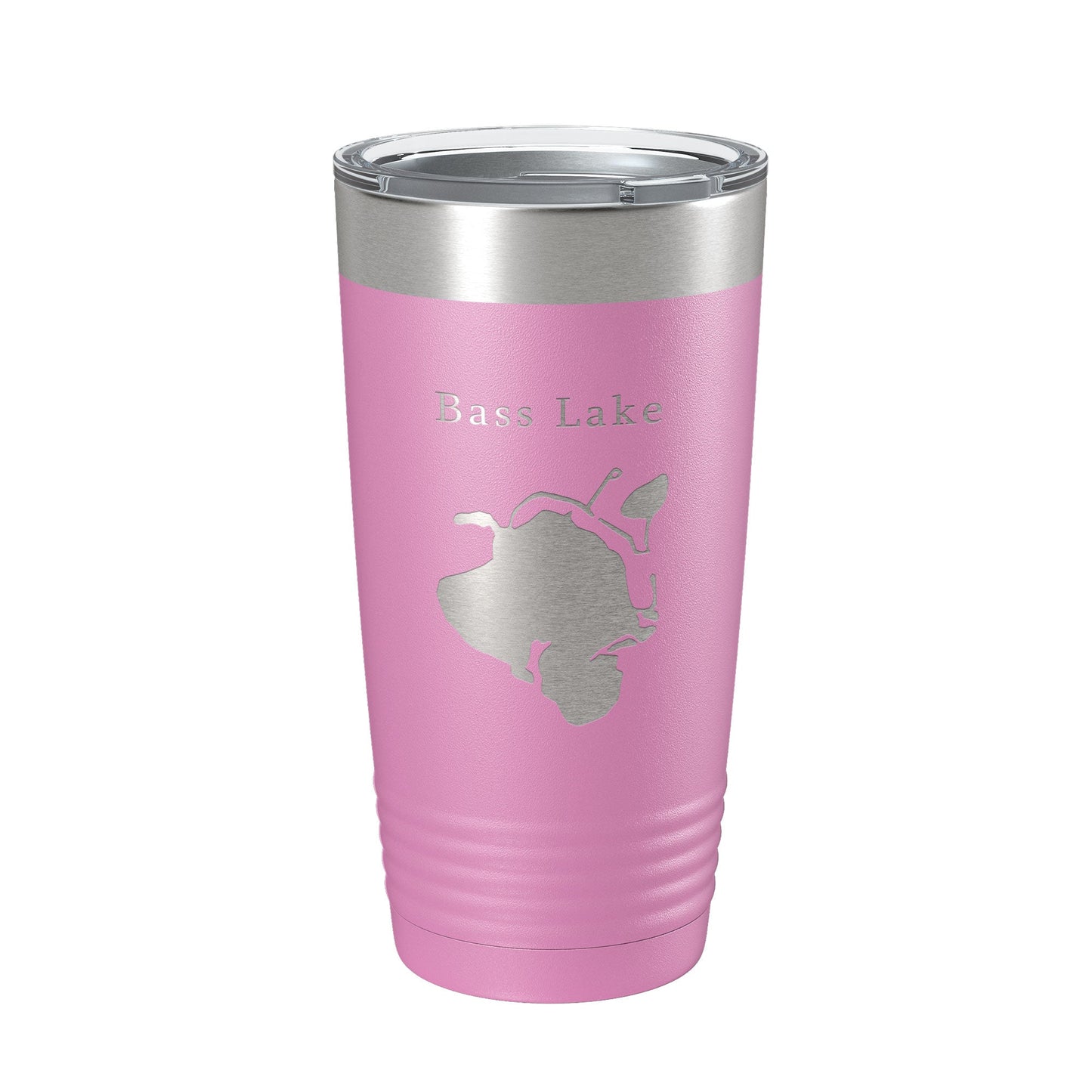 Bass Lake Map Tumbler Travel Mug Insulated Laser Engraved Coffee Cup Hamburg Township Huron River Chain of Lakes Michigan 20 oz-14