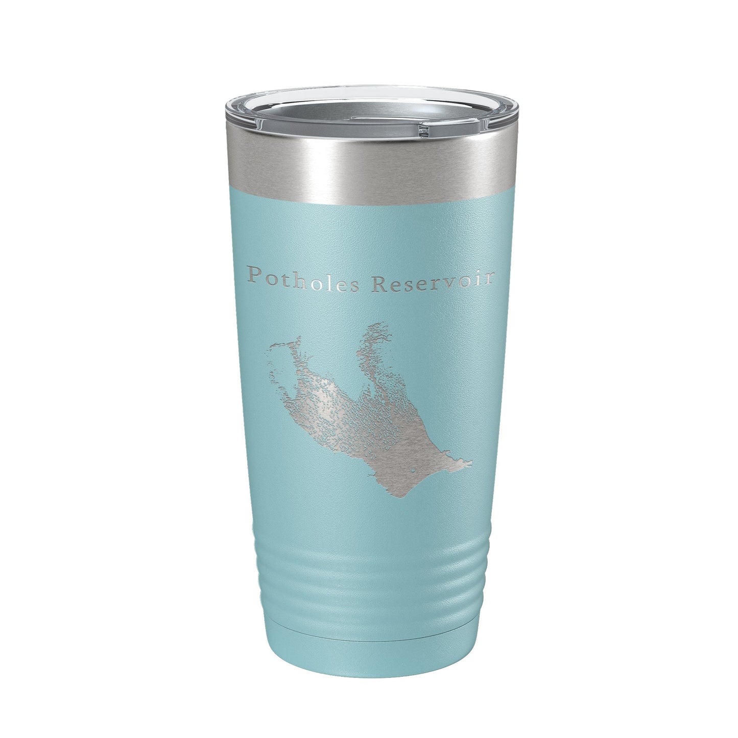 Potholes Reservoir Tumbler Lake Map Travel Mug Insulated Laser Engraved Coffee Cup Washington 20 oz-13