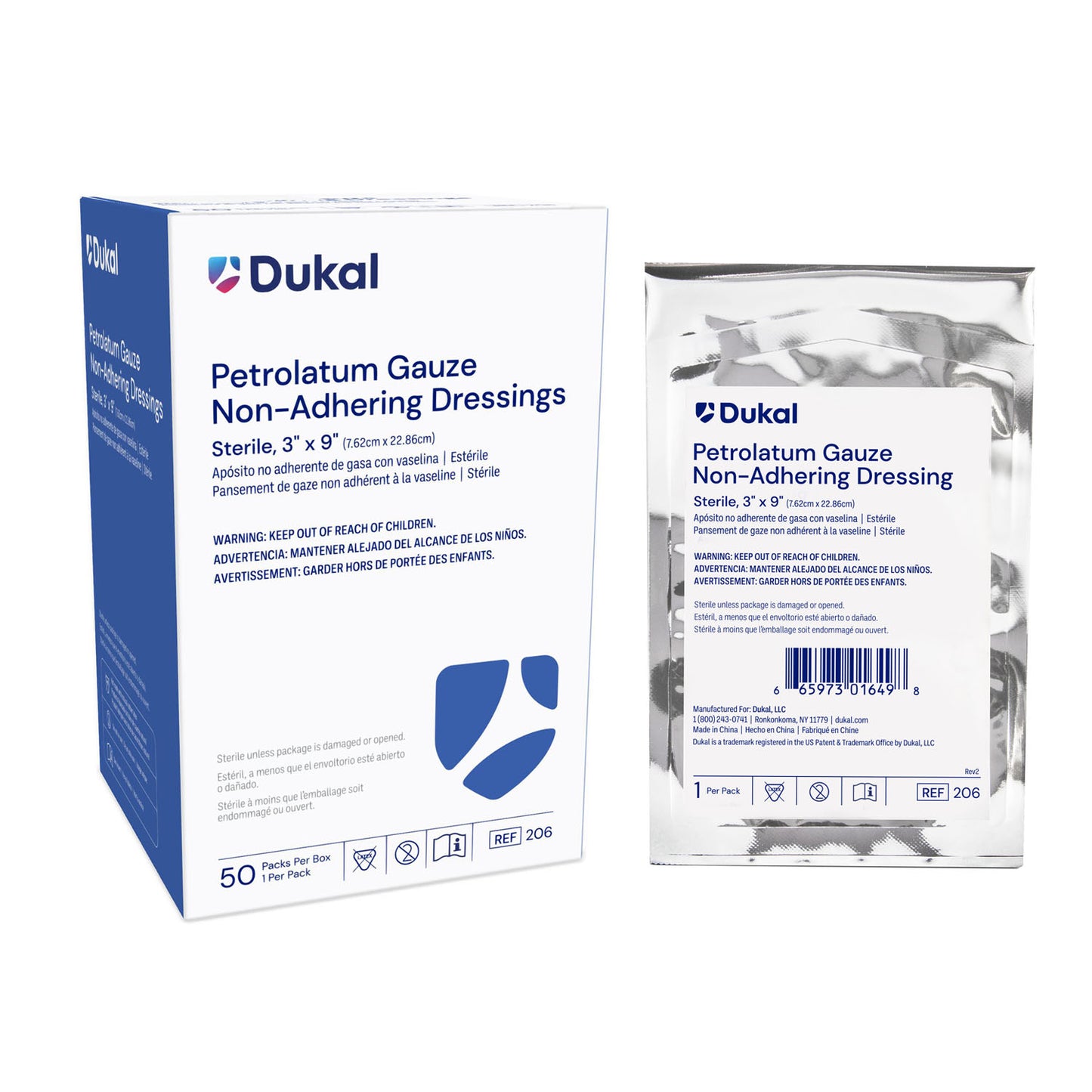 Dukal Alba Sterile Petrolatum Gauze Dressings, ABH 206