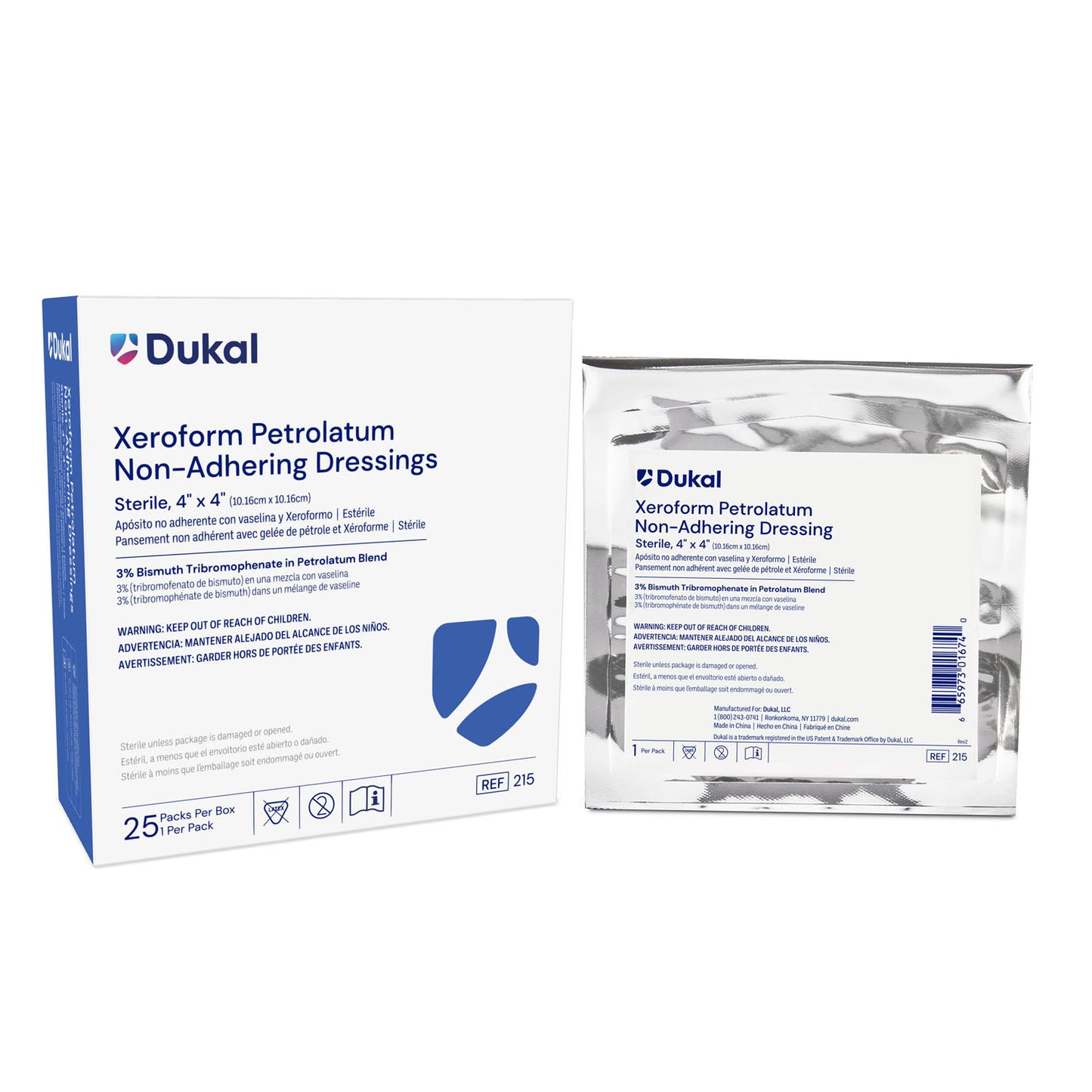 Dukal Alba Xeroform Petrolatum Gauze Dressings, DUK 215