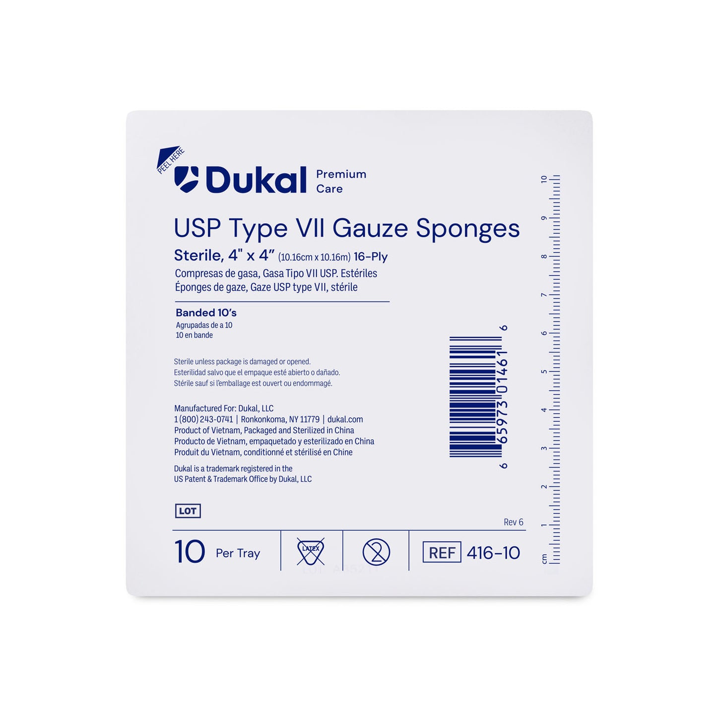 Dukal Woven Cotton Gauze Sponges, DUK 416-10