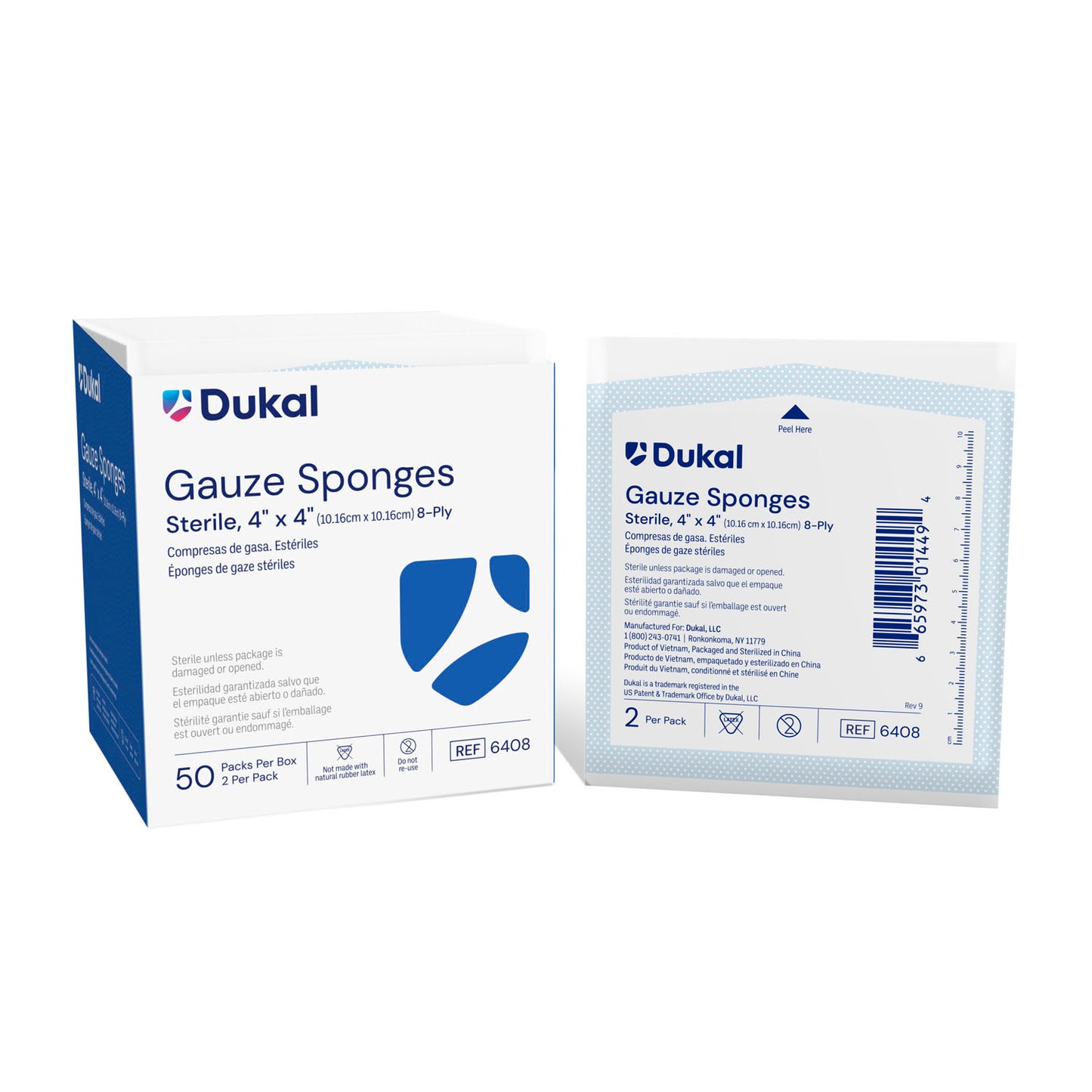 Dukal Woven Cotton Gauze Sponges, DUK 6408