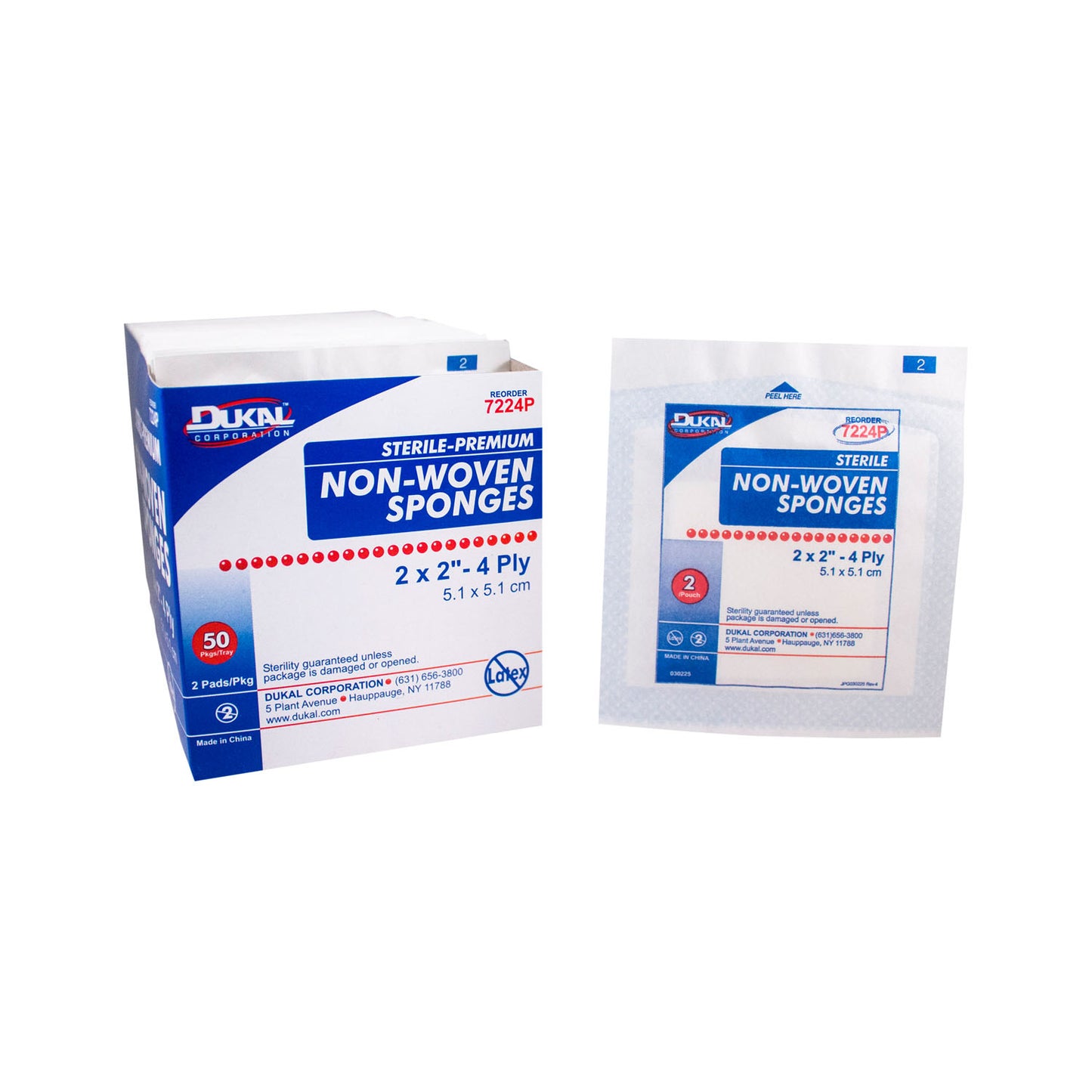 Dukal Premium Non-Woven Sponges, DUK 7224P