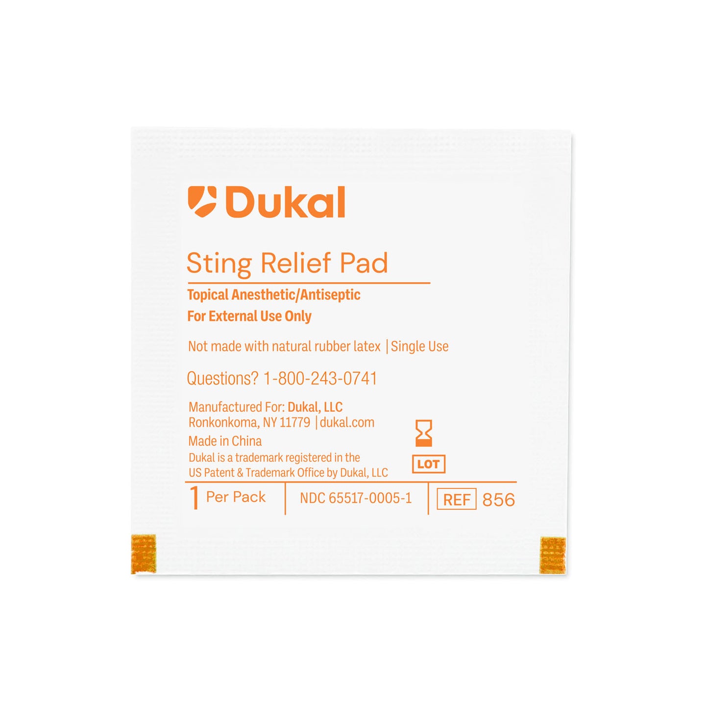 Dukal Sting Relief Pad, DUK 856-1000