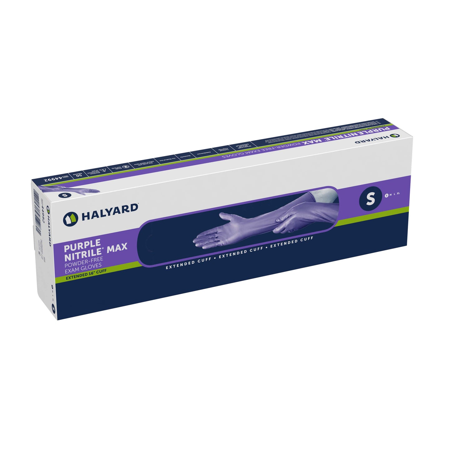 Halyard Purple Nitrile Max Powder Free Exam Gloves, HAL 44994