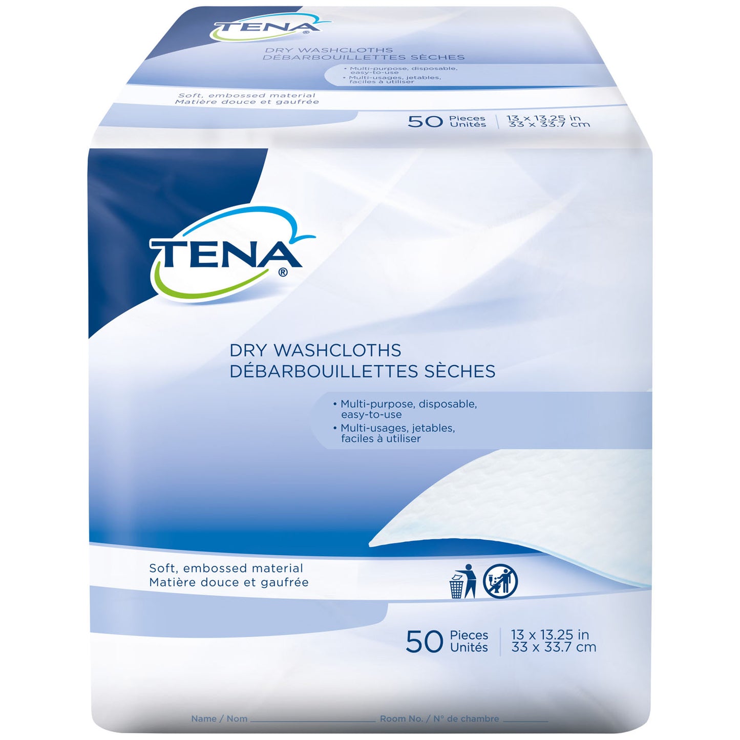 Essity Hms Tena® Dry Washcloths, HMS 74500