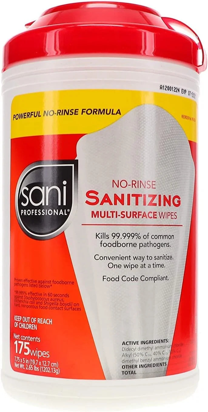 Pdi Sani-Wipe™ Non-Rinse Food Contact Hard-Surface Sanitizing Wipe, PDI P66784