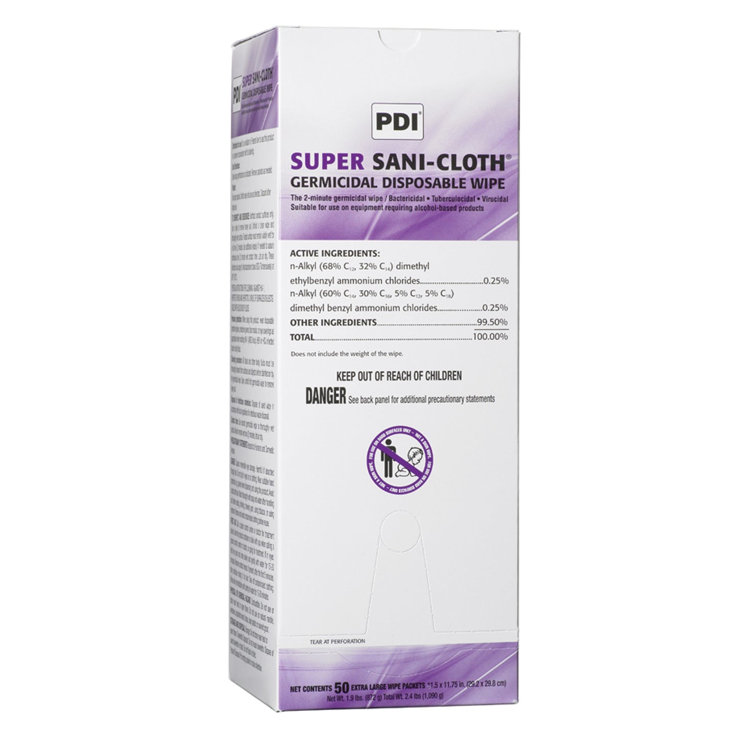 Pdi Super Sani-Cloth® Germicidal Disposable Wipe, PDI U87295
