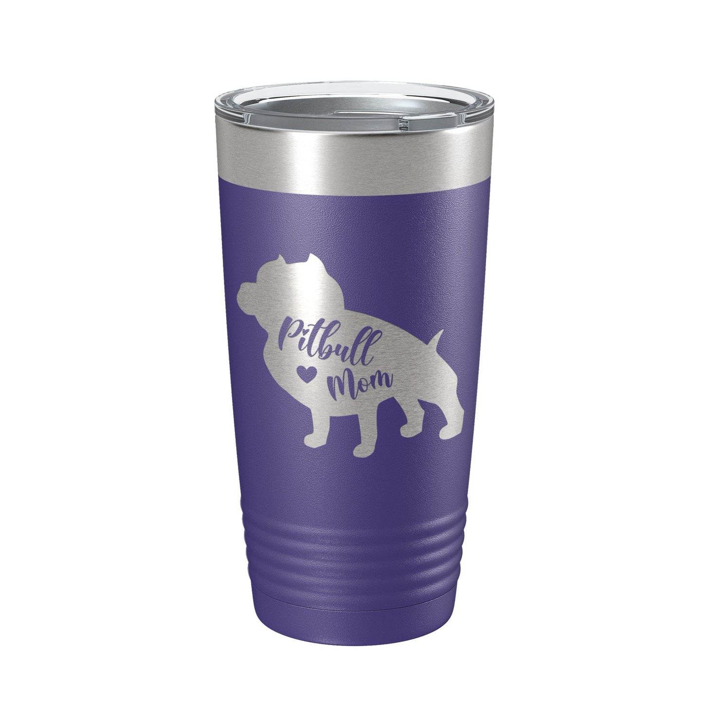 Pitbull Mom Tumbler Dog Travel Mug Gift Insulated Laser Engraved Coffee Cup Pit Bull 20 oz-15