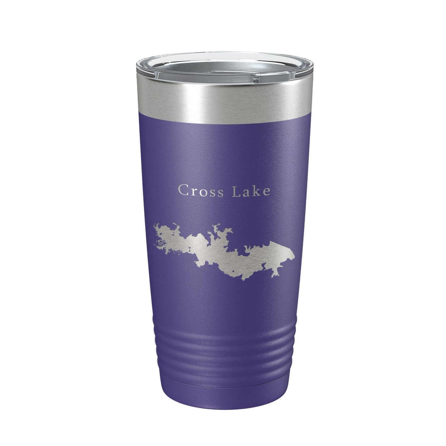 Cross Lake Map Tumbler Travel Mug Insulated Laser Engraved Coffee Cup Shreveport Louisiana 20 oz-15