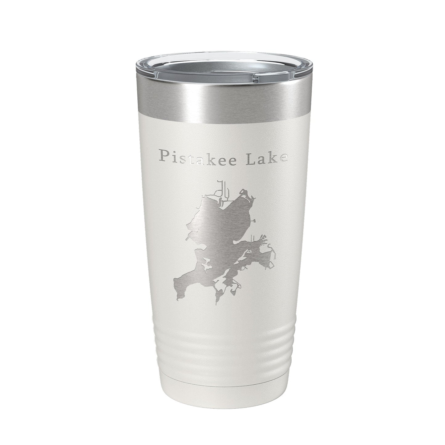 Pistakee Lake Map Tumbler Travel Mug Insulated Laser Engraved Coffee Cup Illinois 20 oz-1