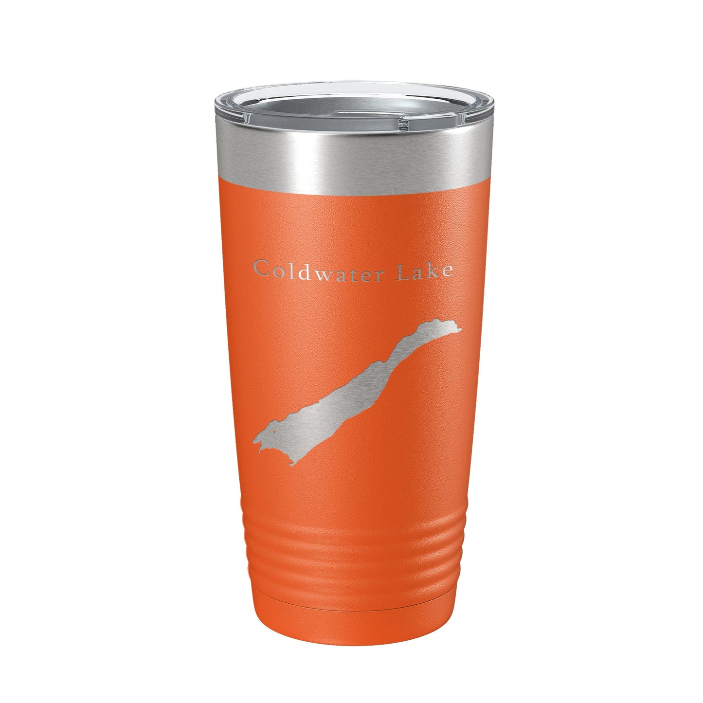 Coldwater Lake Map Tumbler Travel Mug Insulated Laser Engraved Coffee Cup Washington 20 oz-17