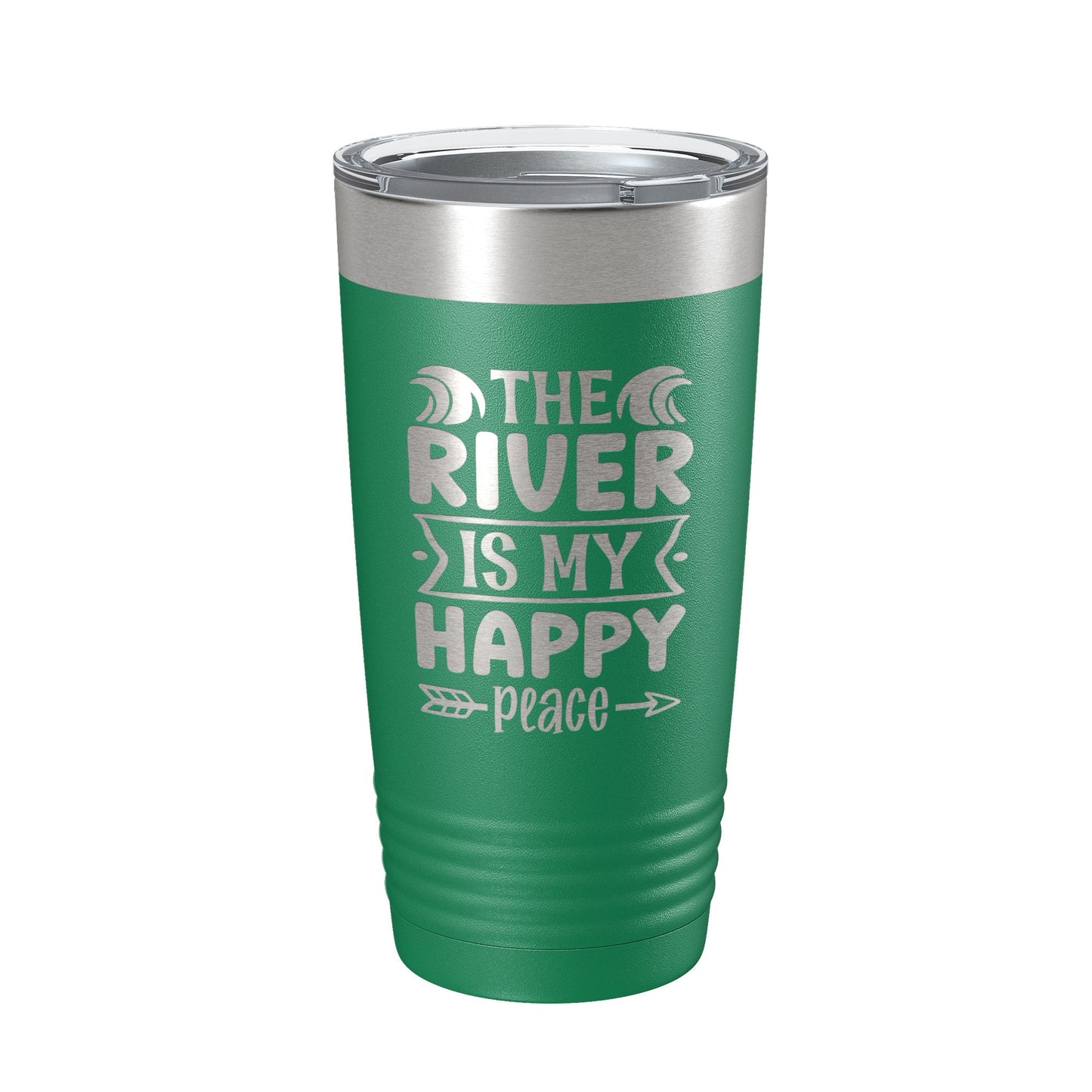 The River Is My Happy Place Tumbler Travel Mug Insulated Laser Engraved Coffee Cup for Float Trip Party Gift 20 oz-9