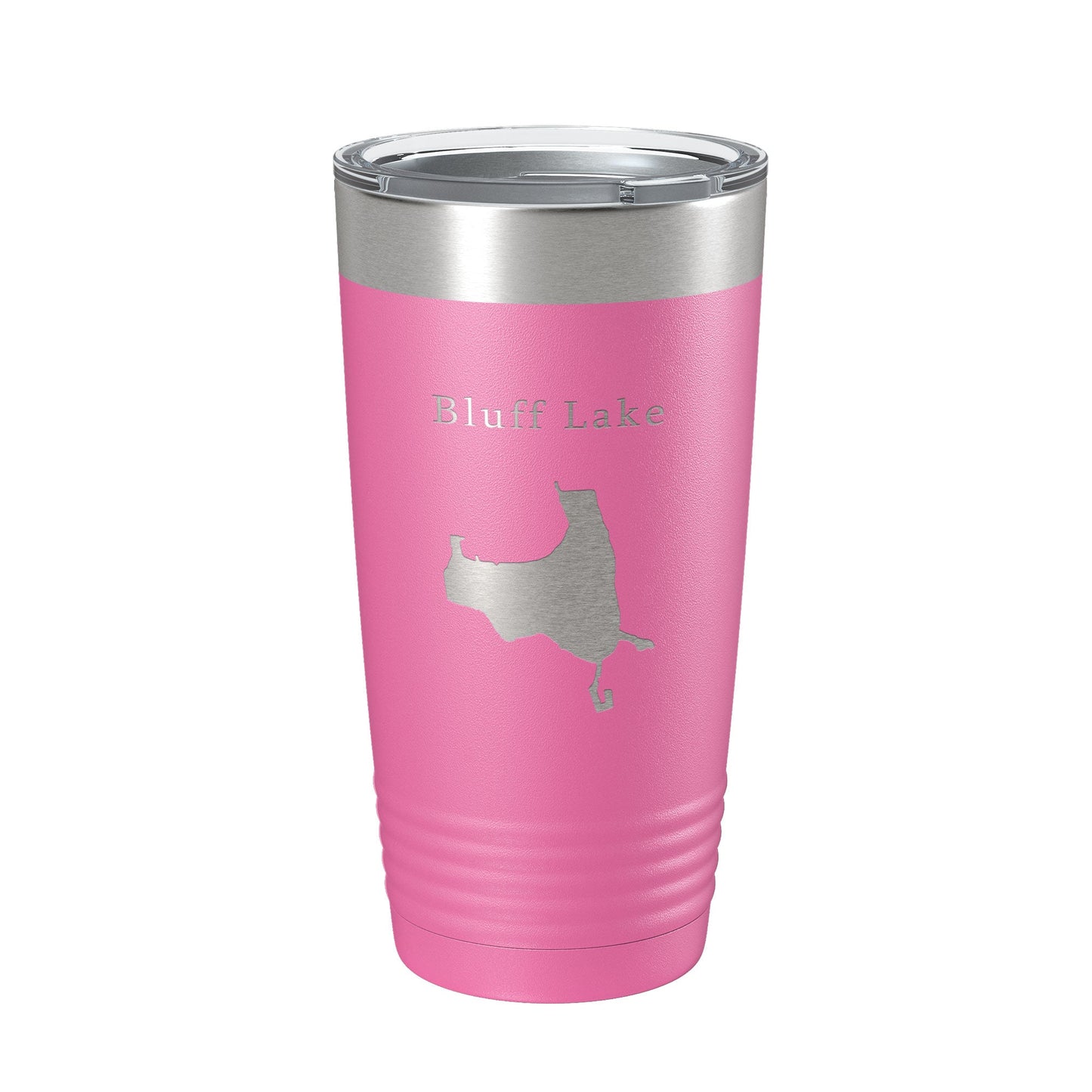 Bluff Lake Map Tumbler Travel Mug Insulated Laser Engraved Coffee Cup Illinois 20 oz-11