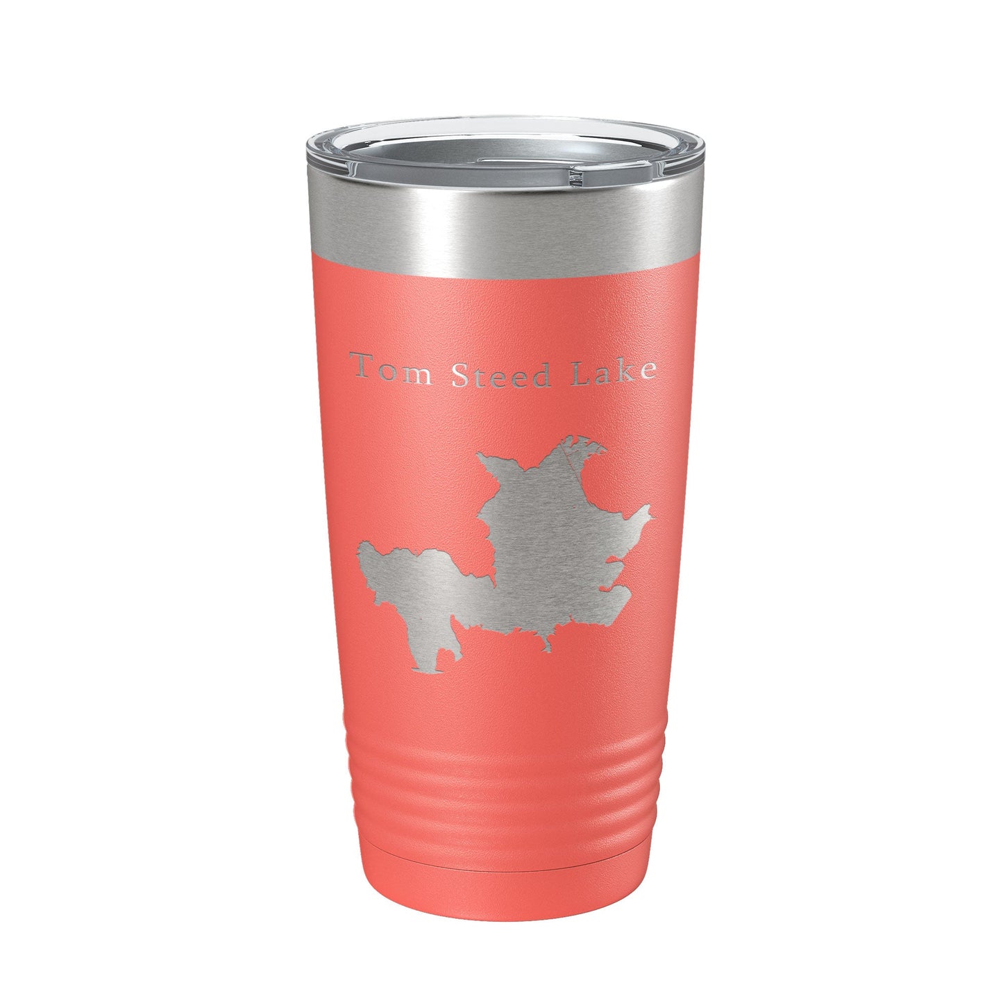 Tom Steed Lake Map Tumbler Travel Mug Insulated Laser Engraved Coffee Cup Oklahoma 20 oz-20