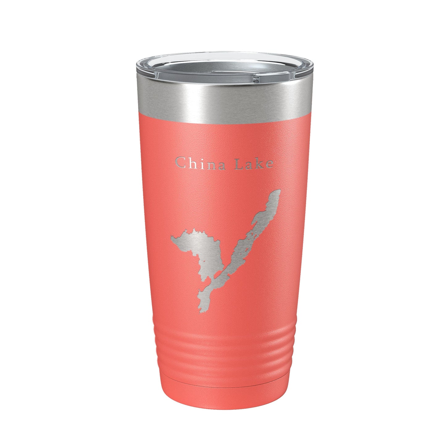 China Lake Map Tumbler Travel Mug Insulated Laser Engraved Coffee Cup Maine 20 oz-20
