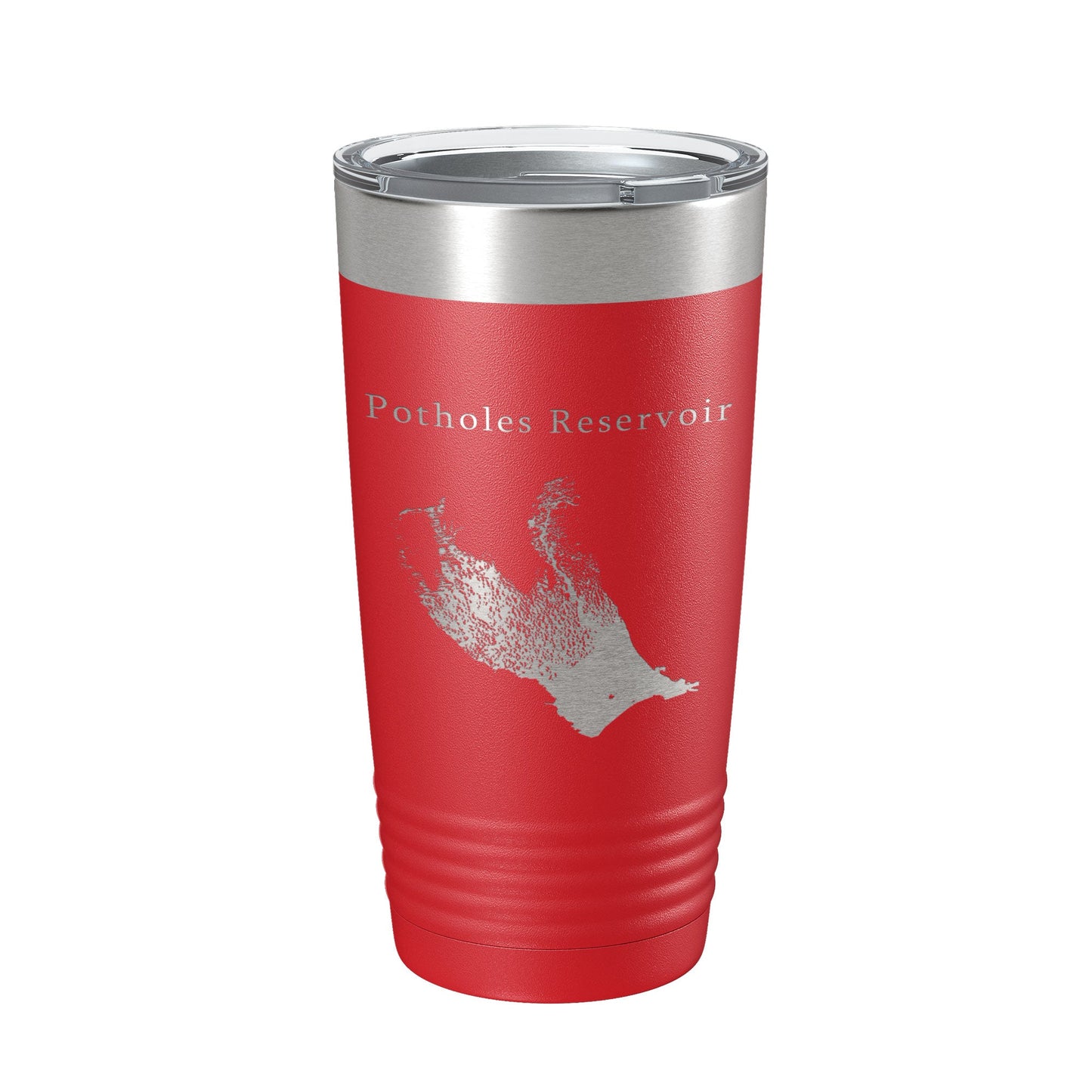 Potholes Reservoir Tumbler Lake Map Travel Mug Insulated Laser Engraved Coffee Cup Washington 20 oz-10