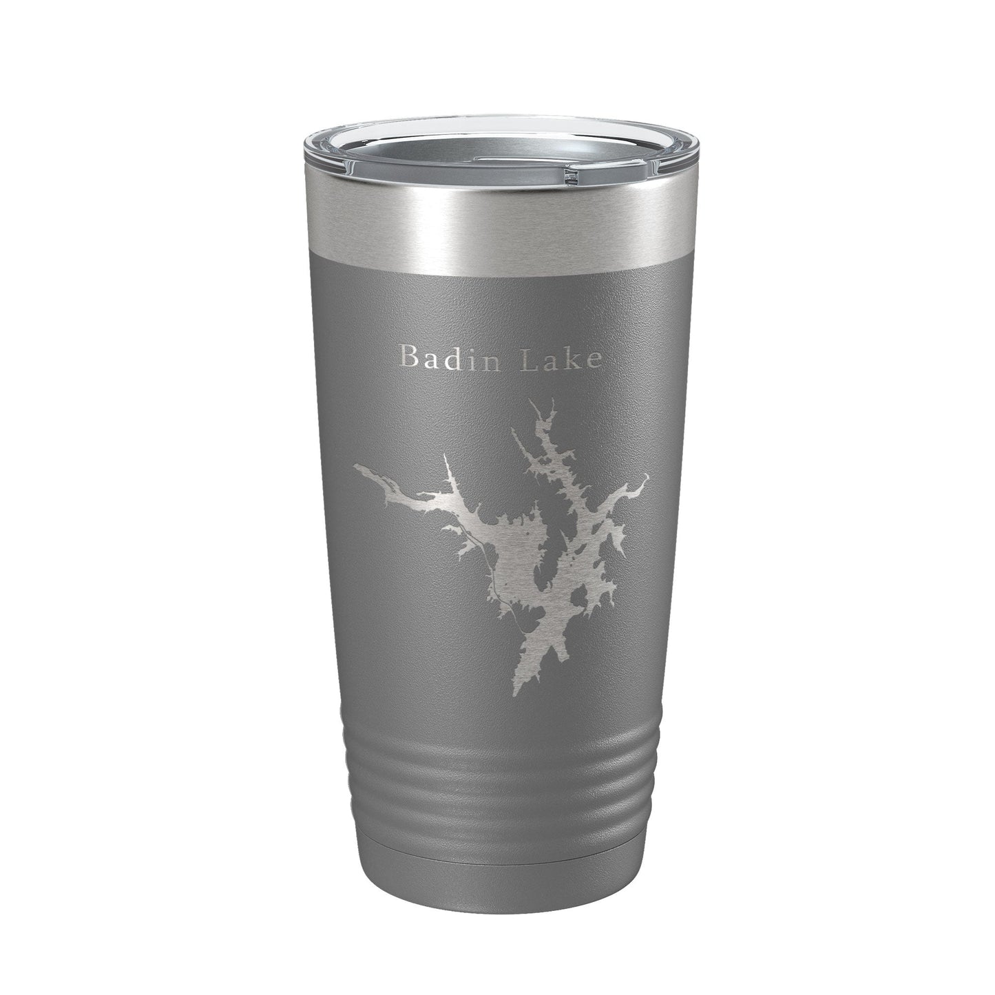 Badin Lake Map Tumbler Travel Mug Insulated Laser Engraved Coffee Cup North Carolina 20 oz-16