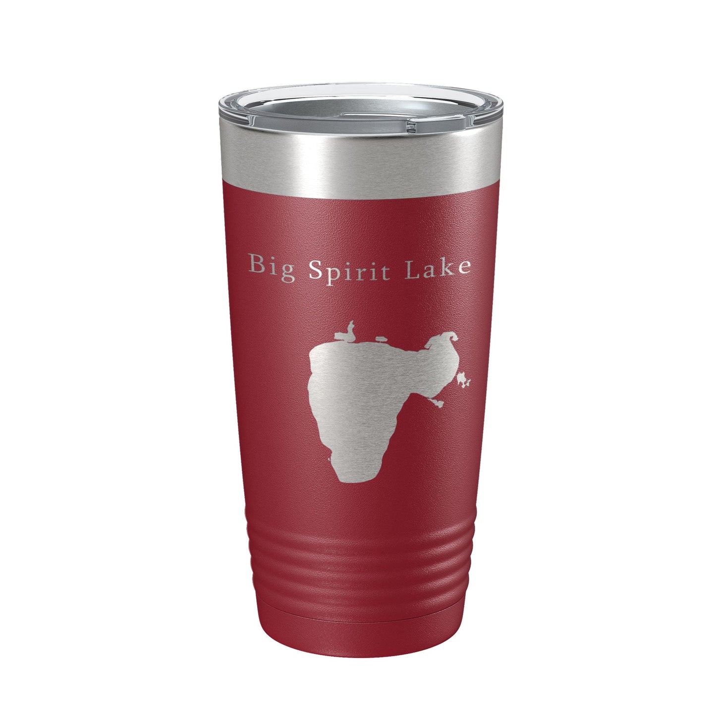 Big Spirit Lake Map Tumbler Travel Mug Insulated Laser Engraved Coffee Cup Iowa Minnesota 20 oz-18